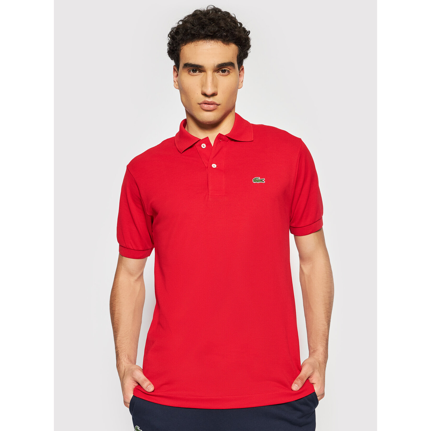 Lacoste Tricou polo L1212 Roșu Classic Fit - Pled.ro