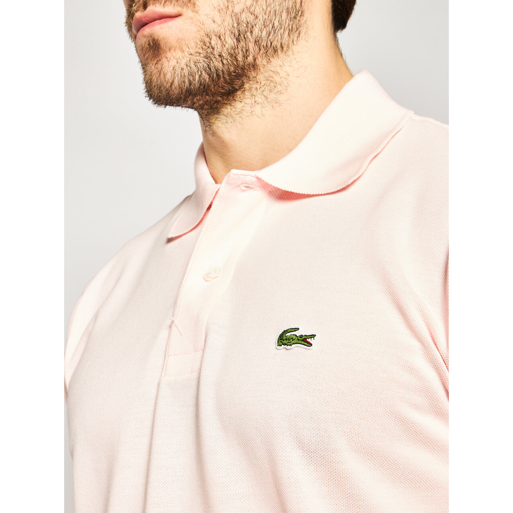 Lacoste Tricou polo L1212 Roz Classic Fit - Pled.ro