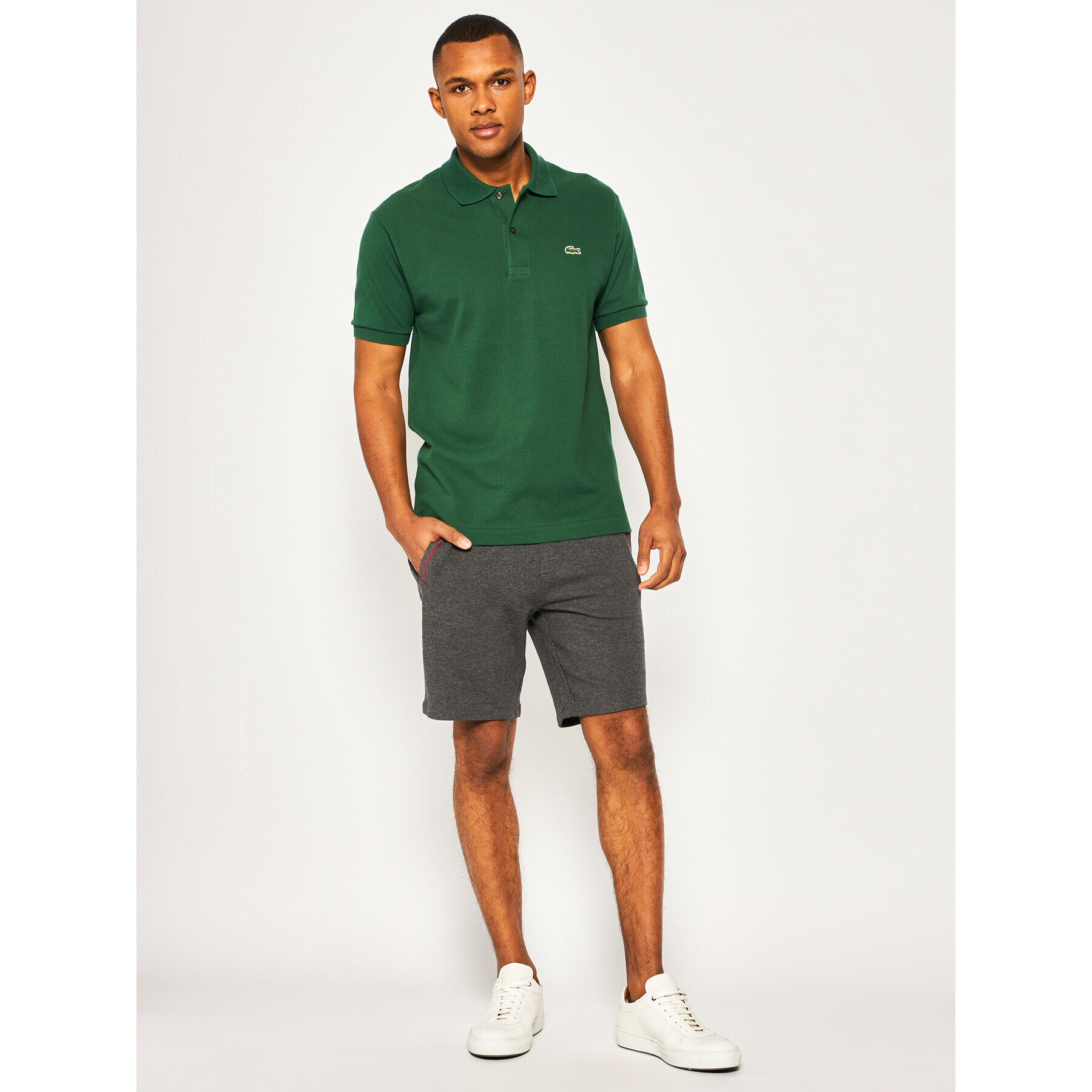 Lacoste Tricou polo L1212 Verde Regular Fit - Pled.ro