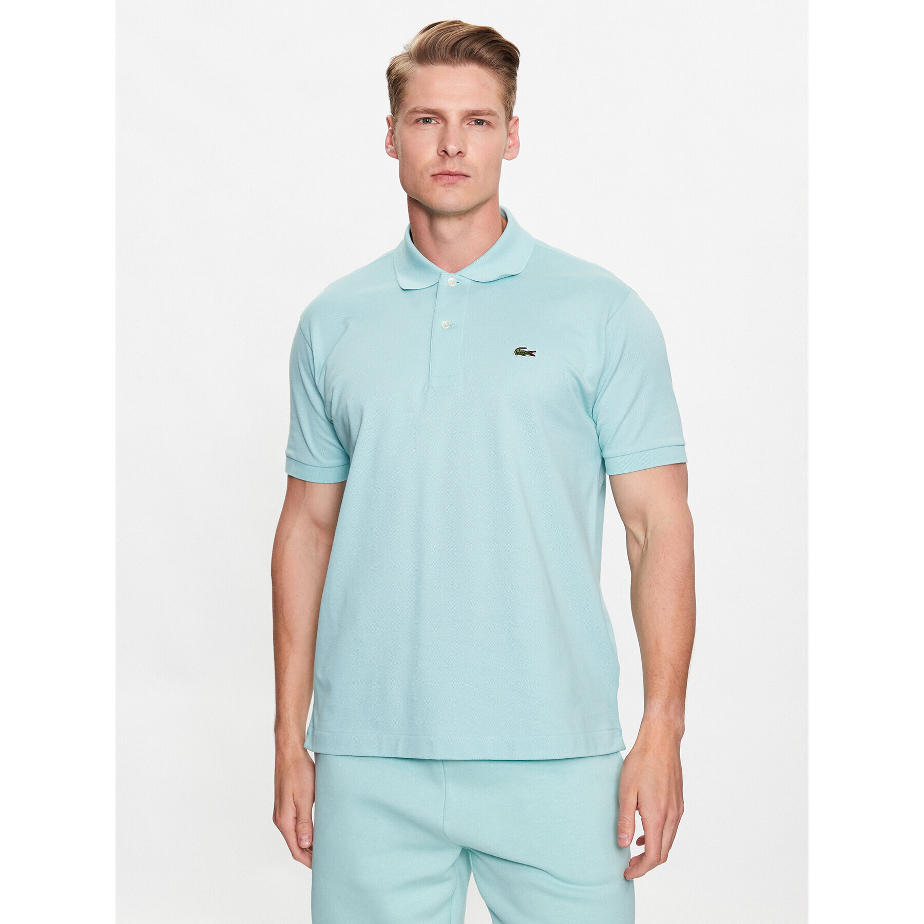 Lacoste Tricou polo L1212 Verde Regular Fit - Pled.ro