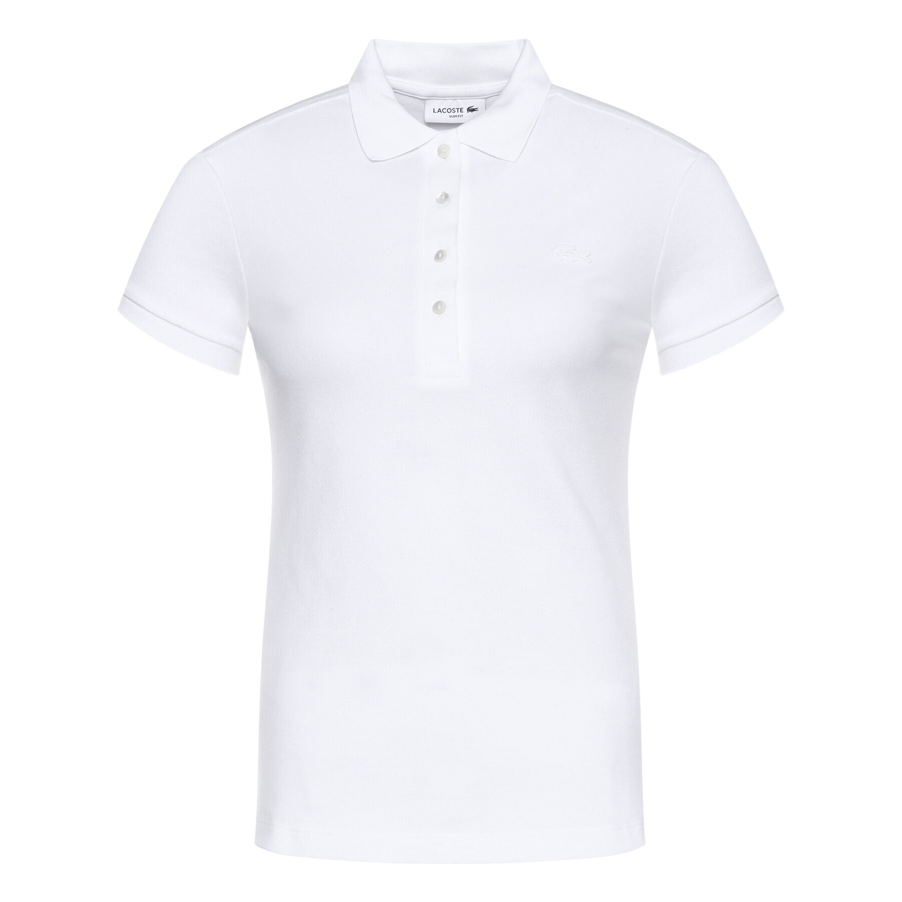 Lacoste Tricou polo PF5462 Alb Slim Fit - Pled.ro