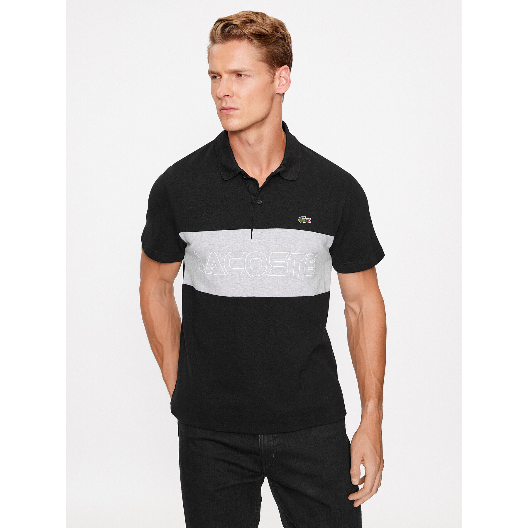 Lacoste Tricou polo PH1470 Negru Regular Fit - Pled.ro