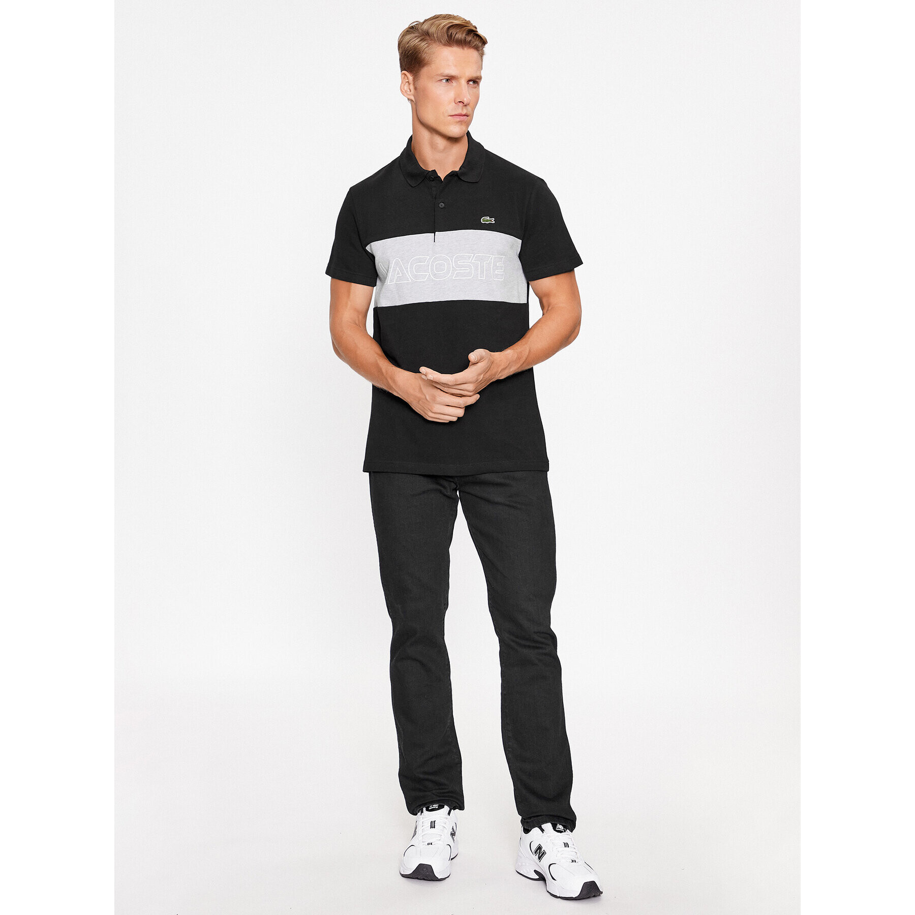 Lacoste Tricou polo PH1470 Negru Regular Fit - Pled.ro