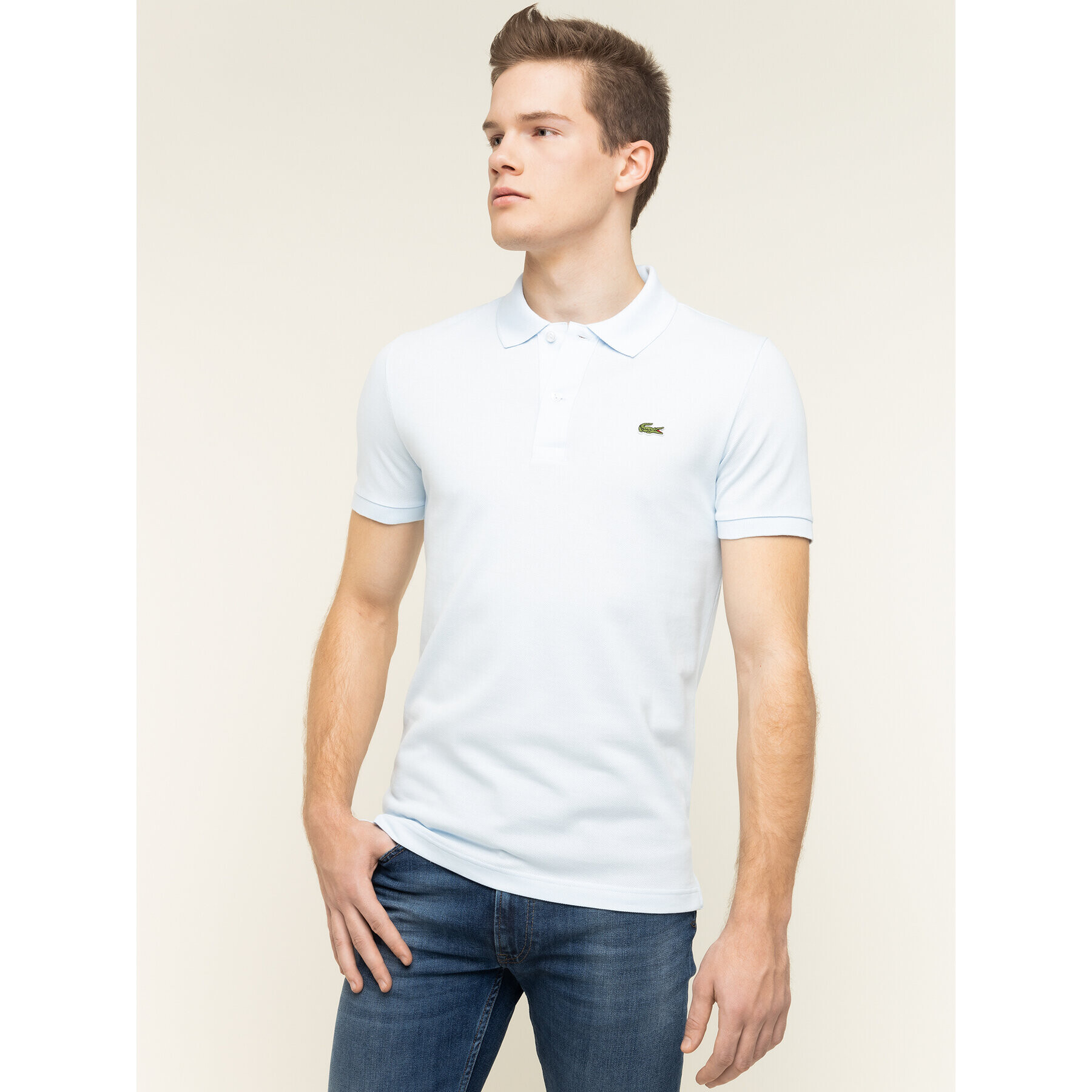 Lacoste Tricou polo PH4012 Albastru Slim Fit - Pled.ro