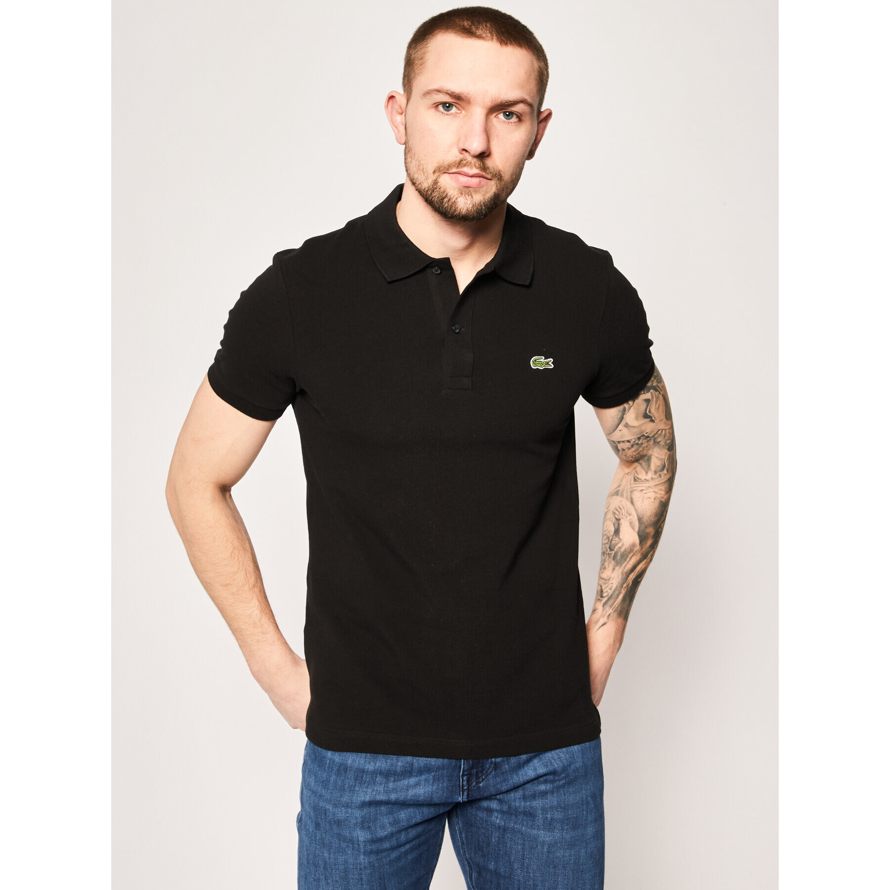 Lacoste Tricou polo PH4012 Negru Slim Fit - Pled.ro