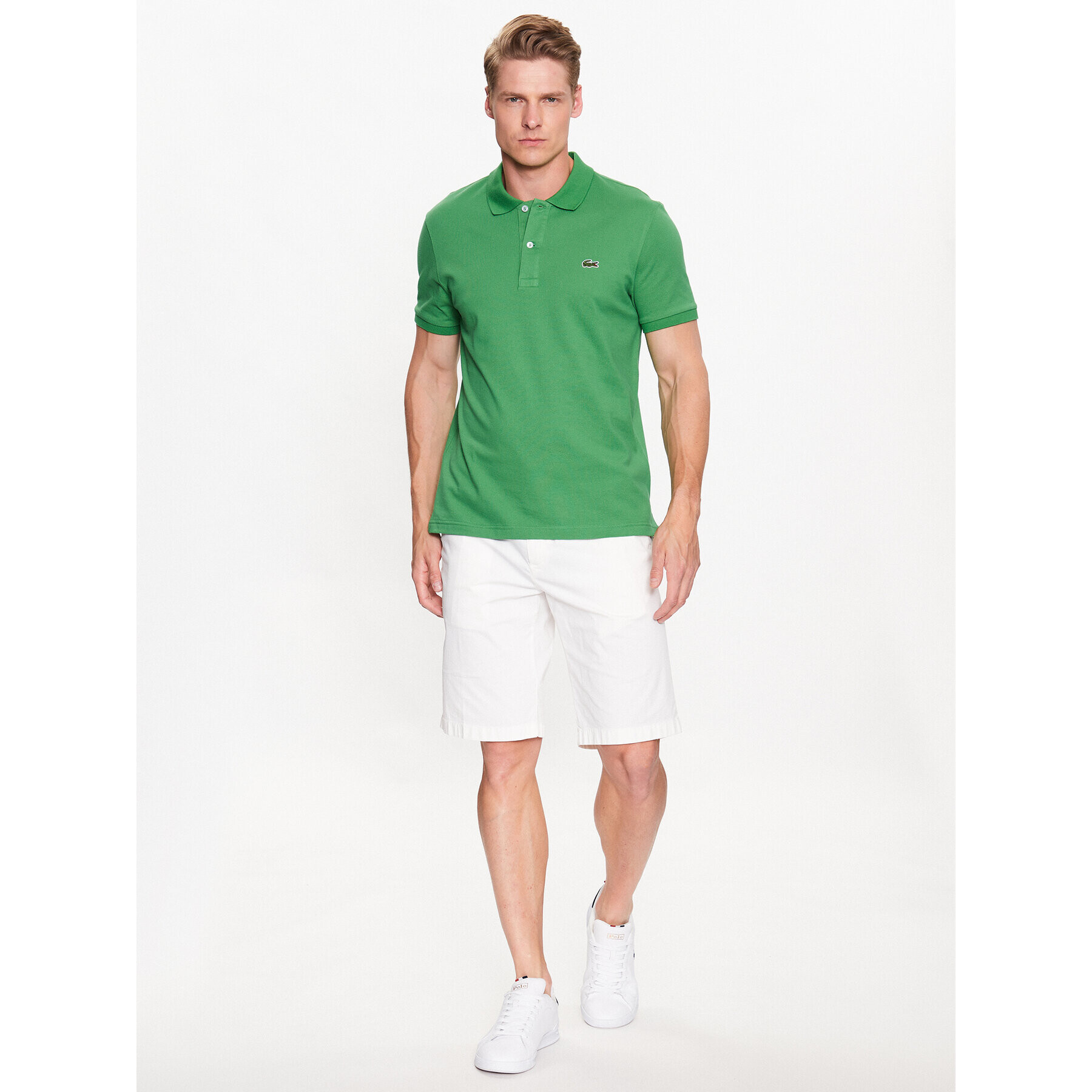 Lacoste Tricou polo PH4012 Verde Regular Fit - Pled.ro