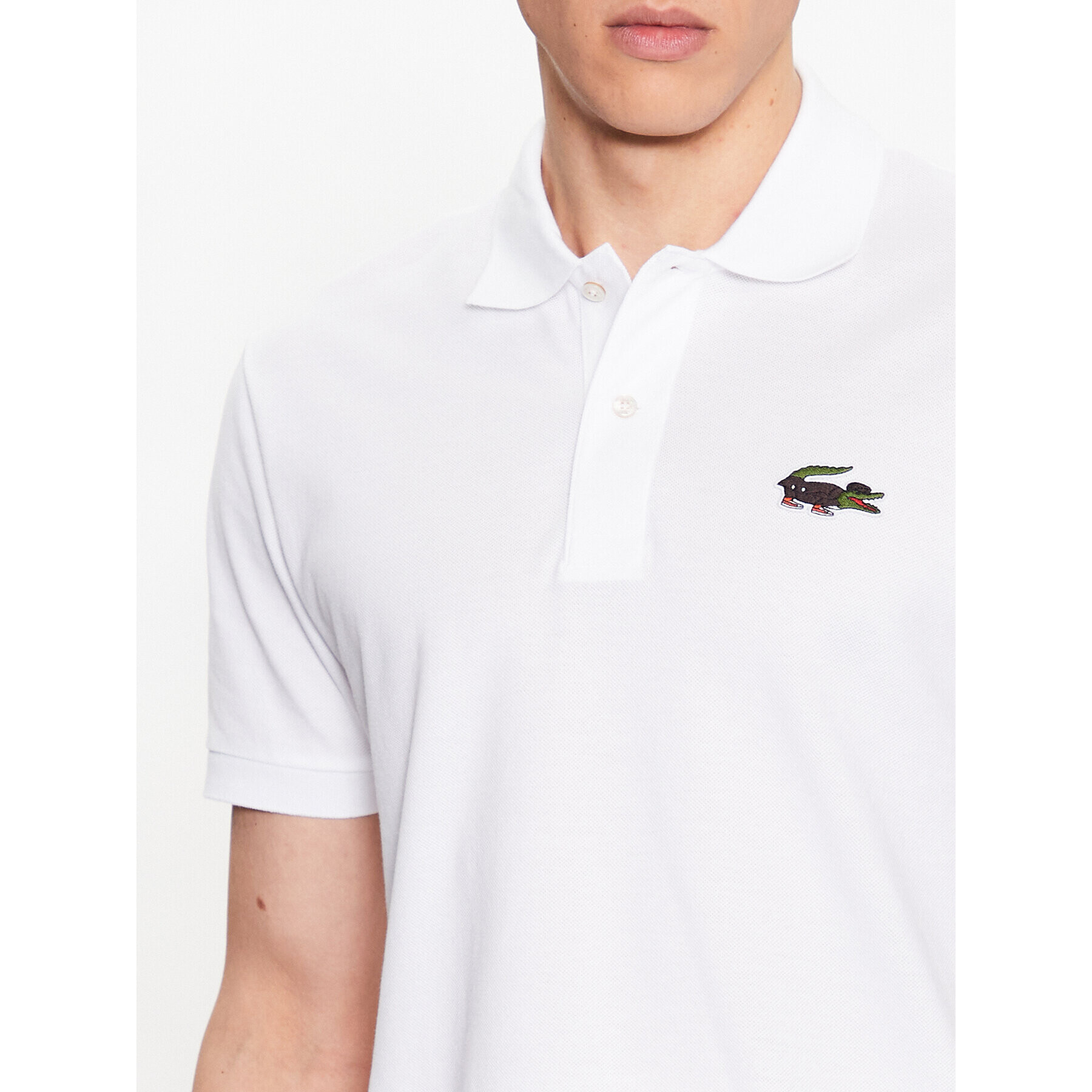 Lacoste Tricou polo PH7057 Alb Regular Fit - Pled.ro