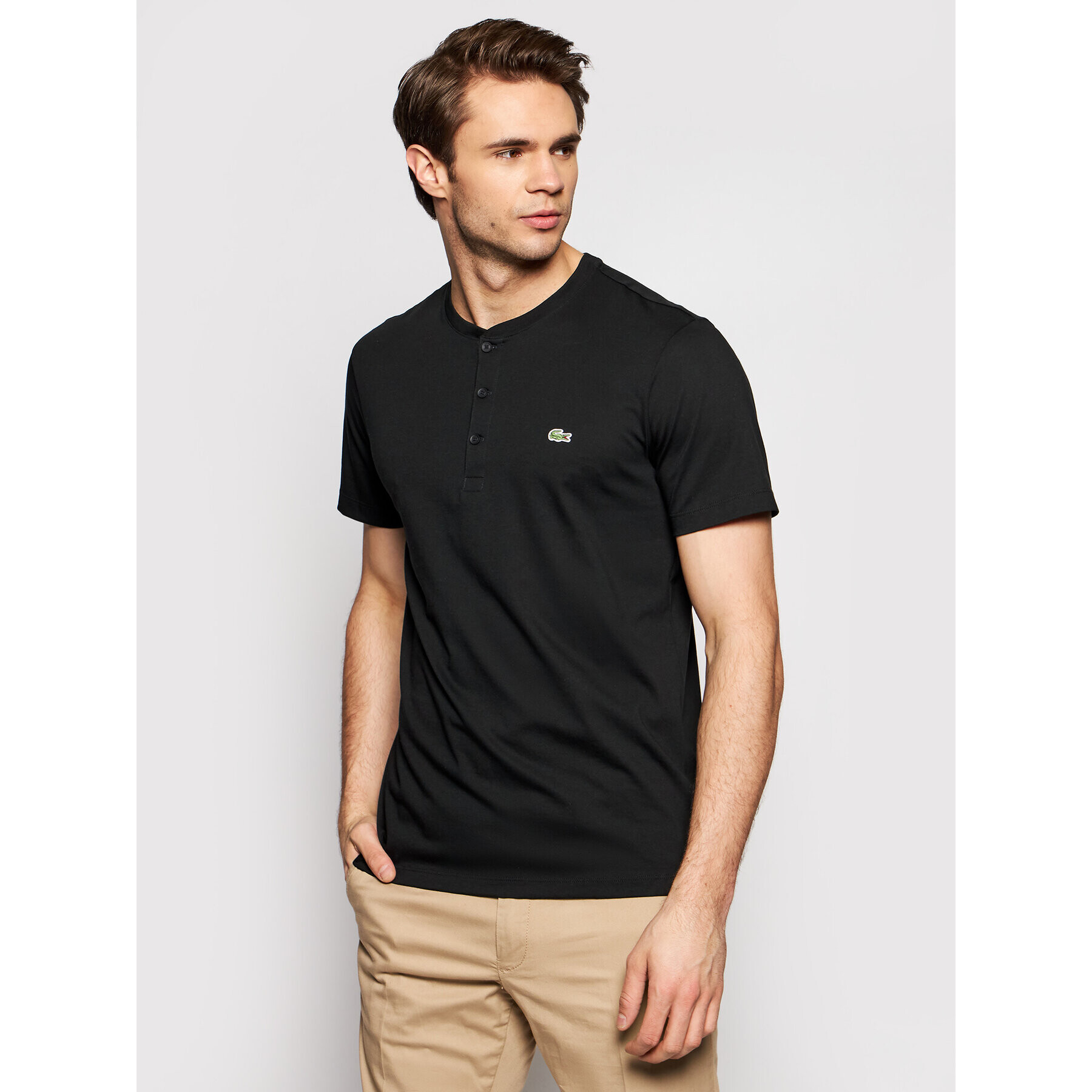 Lacoste Tricou polo TH0884 Negru Regular Fit - Pled.ro