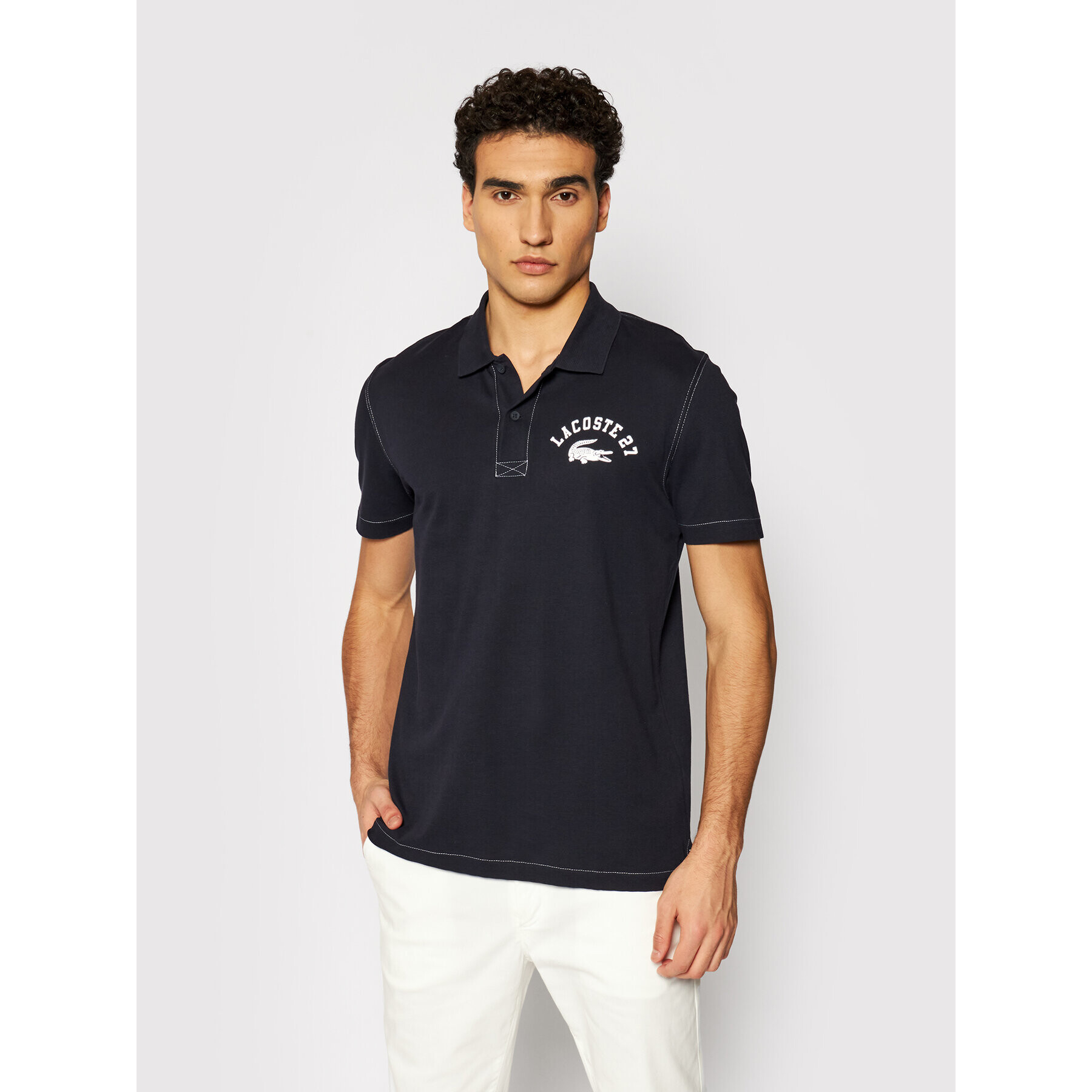 Lacoste Tricou polo YH0028 Bleumarin Regular Fit - Pled.ro