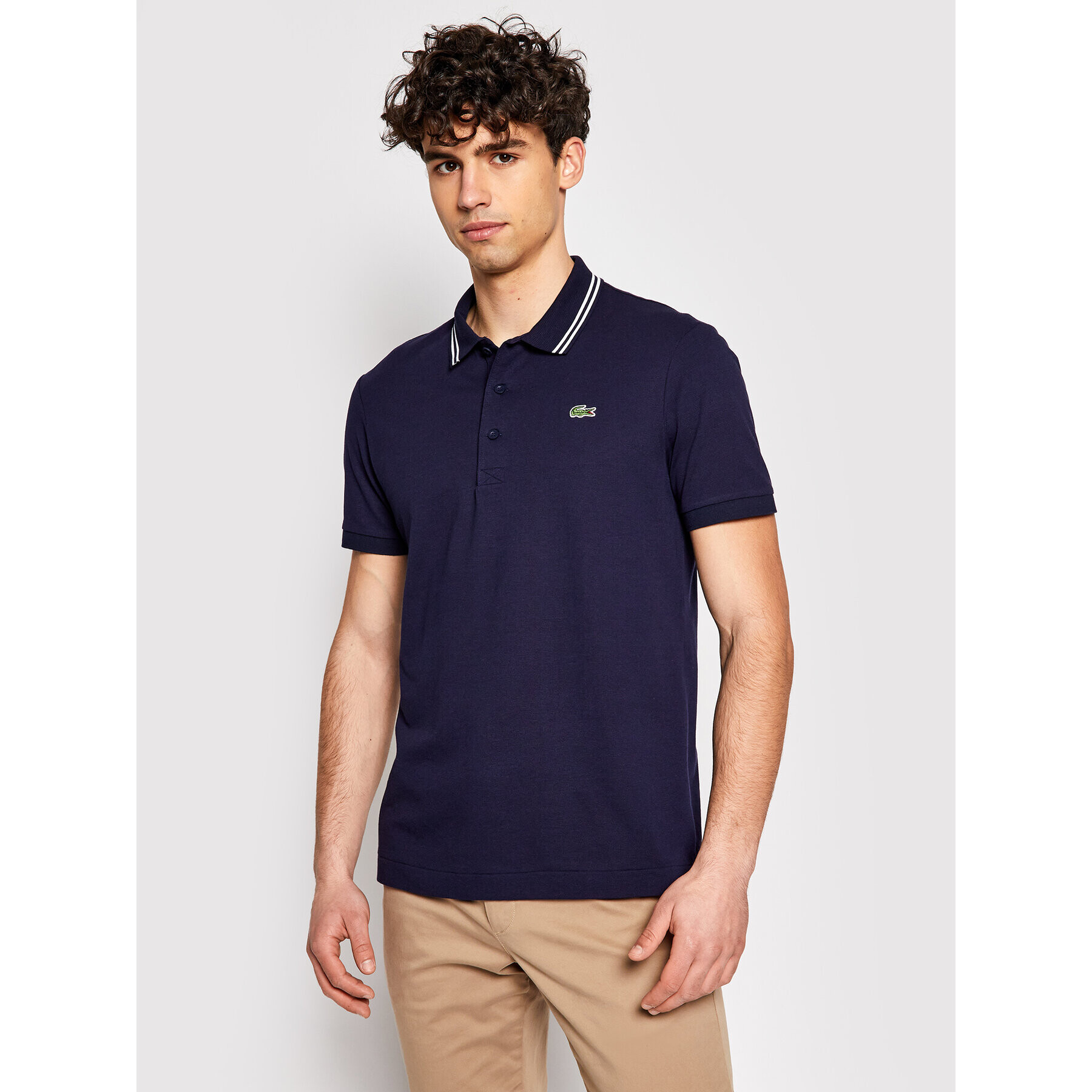 Lacoste Tricou polo YH1482 Bleumarin Regular Fit - Pled.ro