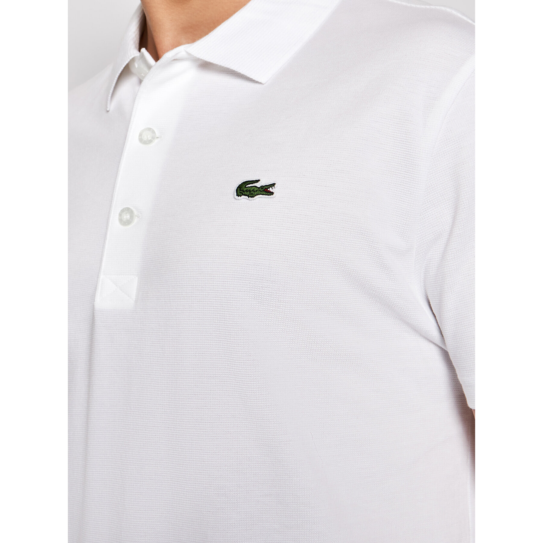 Lacoste Tricou polo YH4801 Alb Slim Fit - Pled.ro