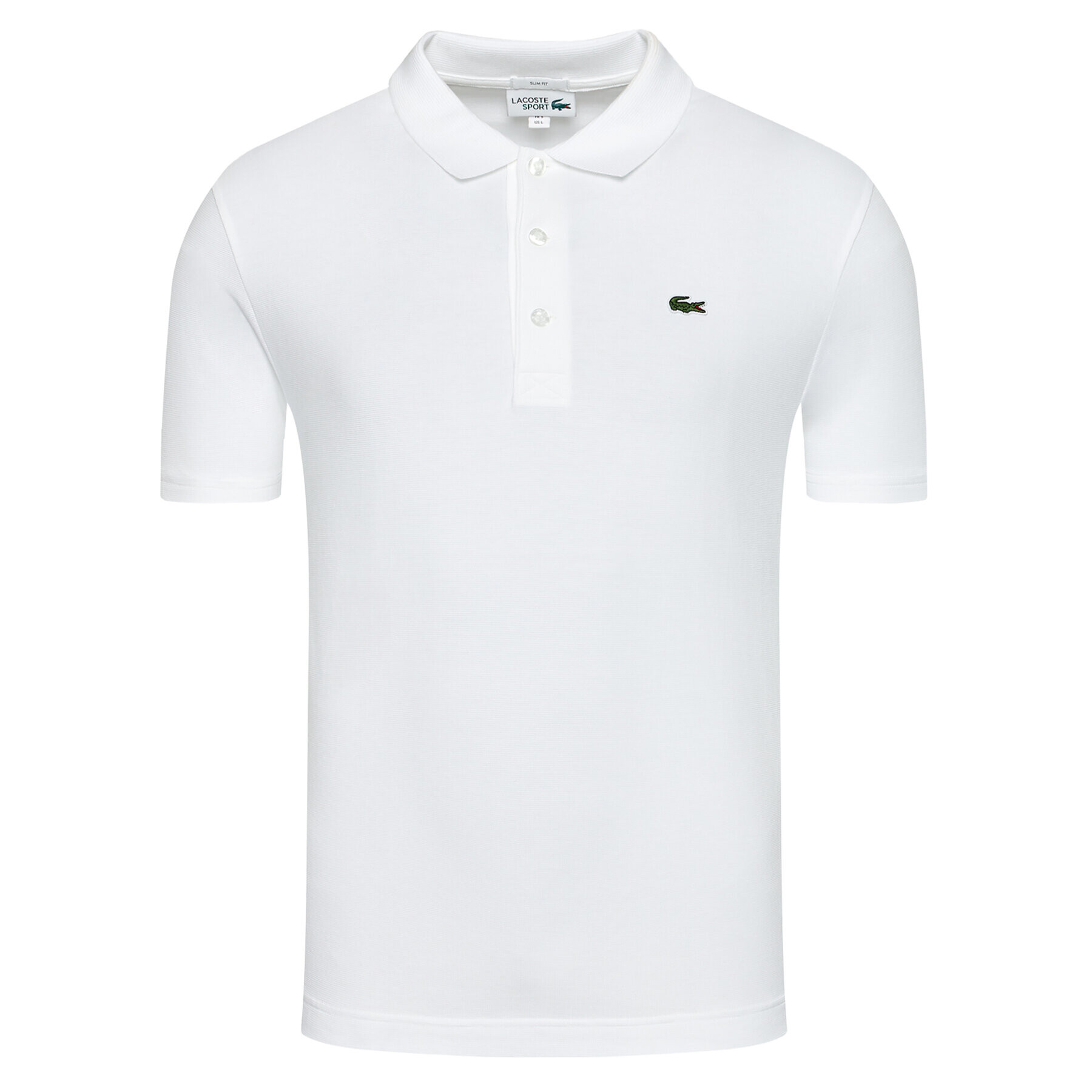 Lacoste Tricou polo YH4801 Alb Slim Fit - Pled.ro