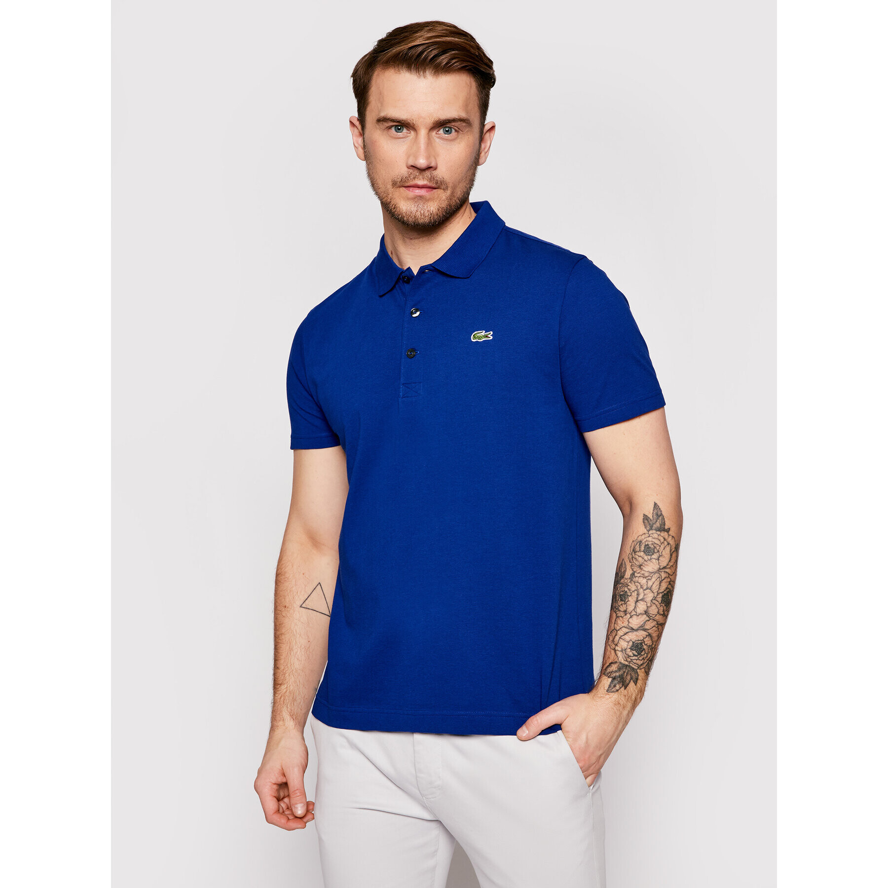 Lacoste Tricou polo YH4801 Bleumarin Slim Fit - Pled.ro