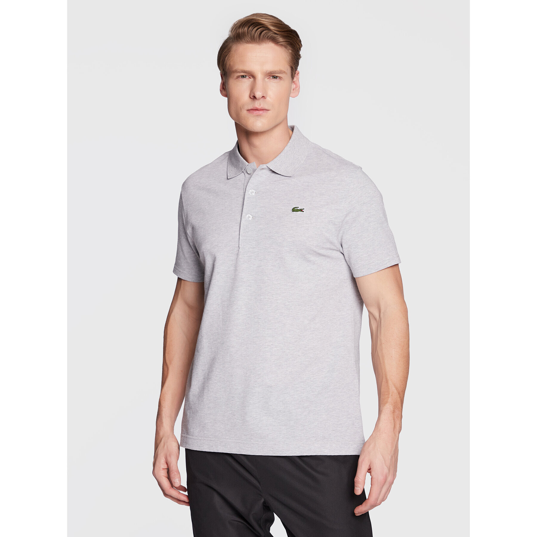 Lacoste Tricou polo YH4801 Gri Slim Fit - Pled.ro