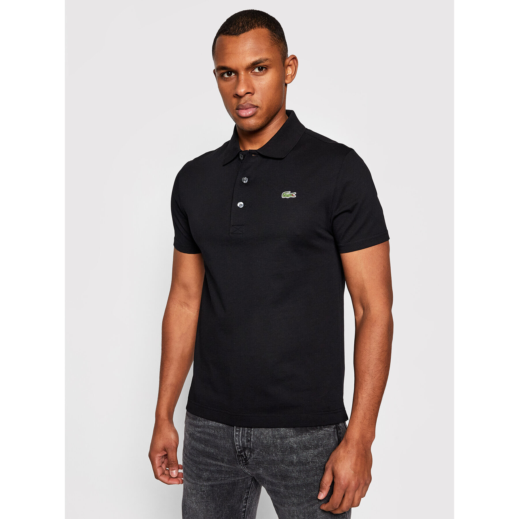 Lacoste Tricou polo YH4801 Negru Slim Fit - Pled.ro