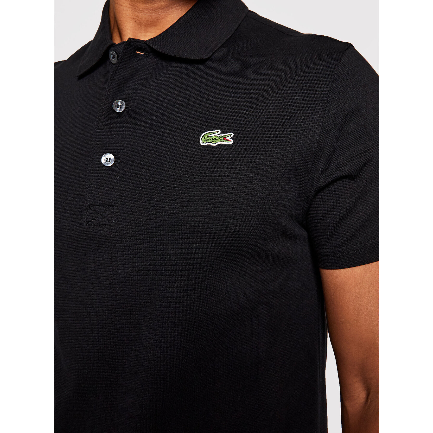 Lacoste Tricou polo YH4801 Negru Slim Fit - Pled.ro