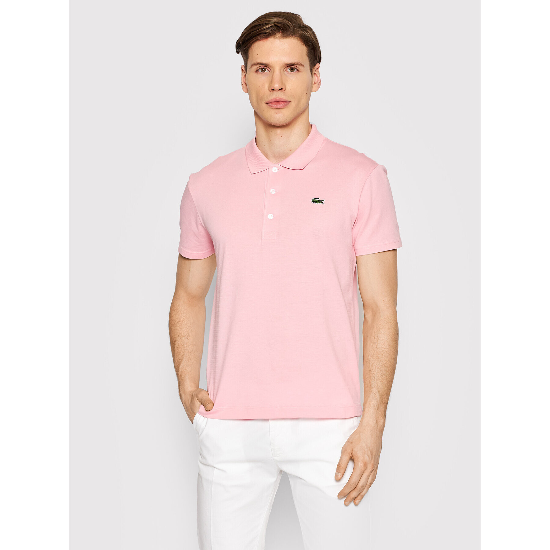 Lacoste Tricou polo YH4801 Roz Slim Fit - Pled.ro