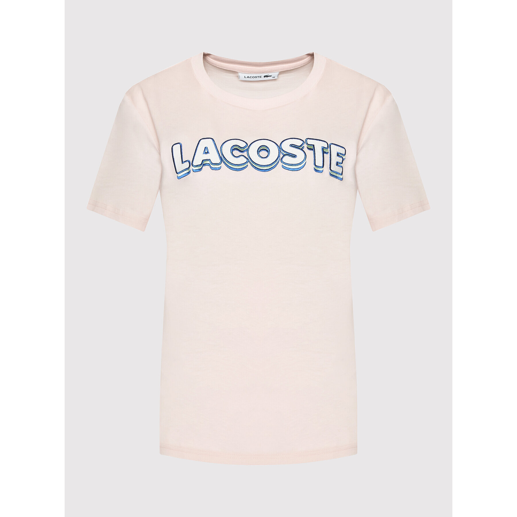 Lacoste Tricou TF0202 Roz Regular Fit - Pled.ro