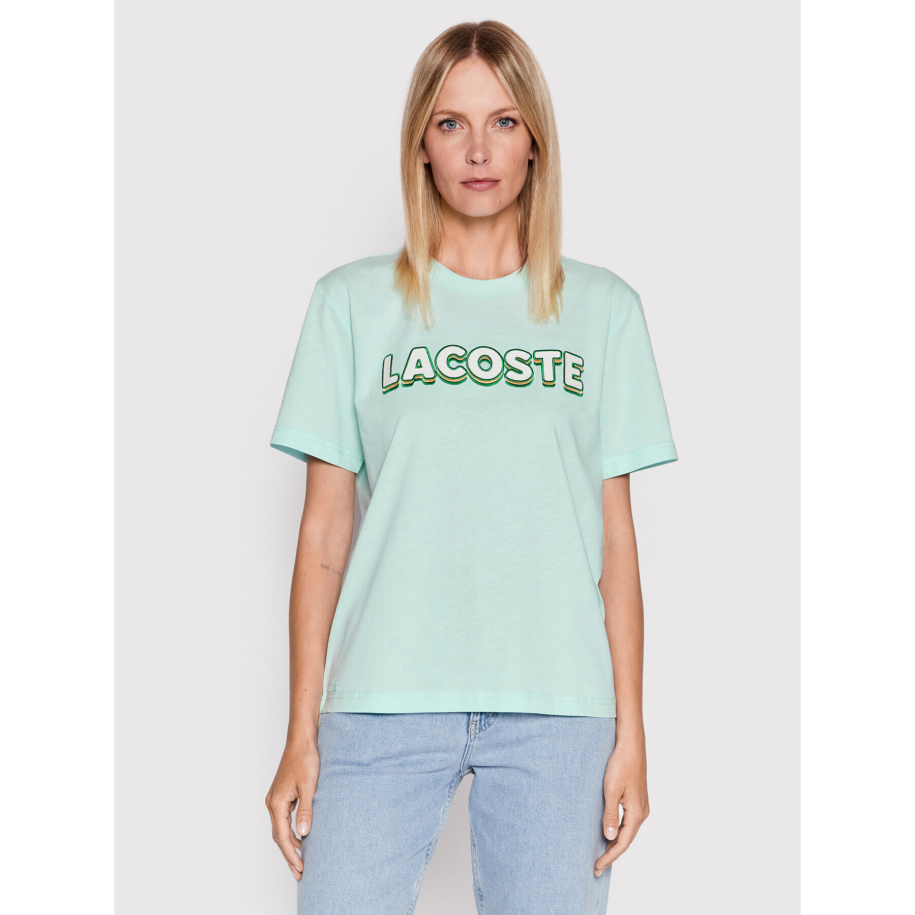 Lacoste Tricou TF0202 Verde Regular Fit - Pled.ro