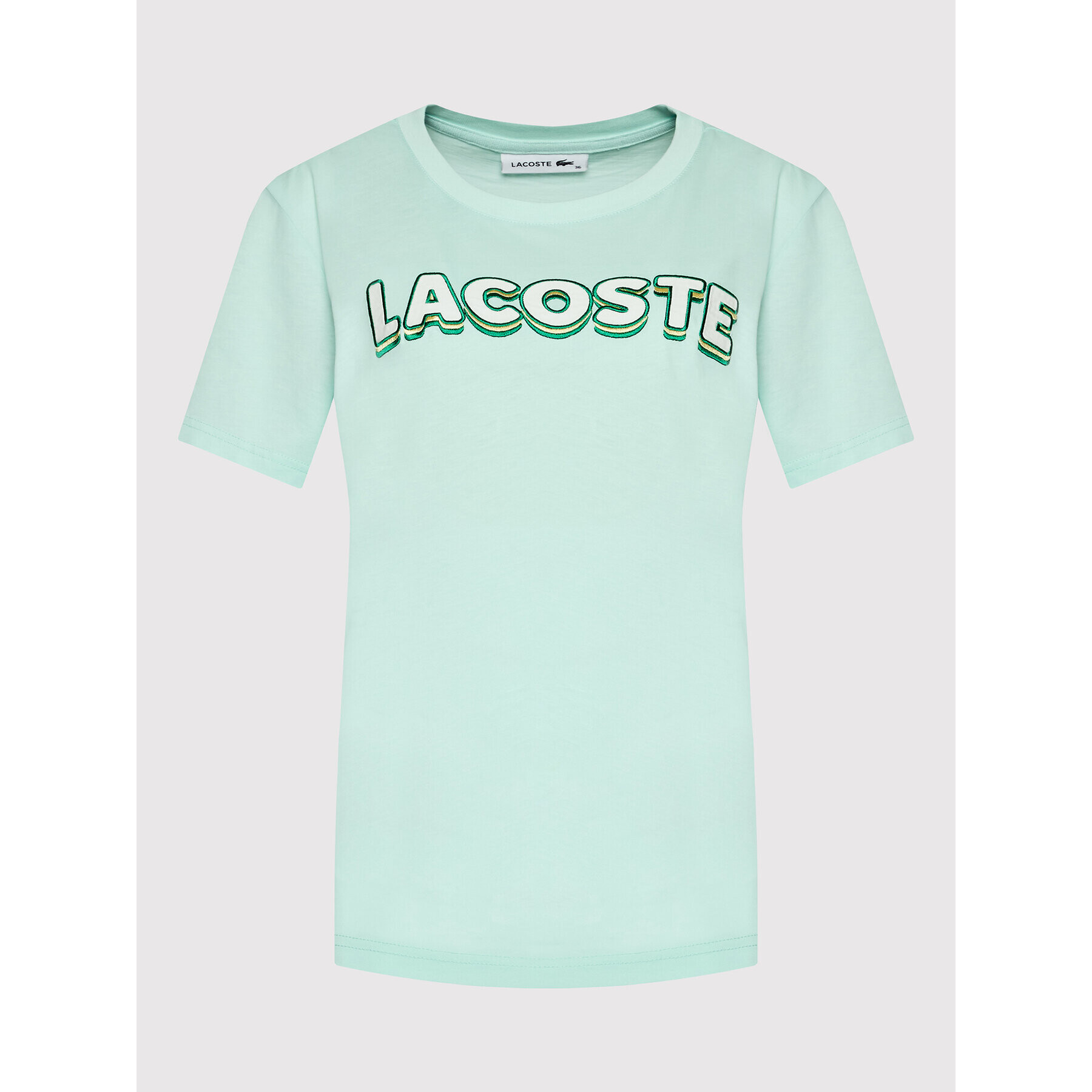 Lacoste Tricou TF0202 Verde Regular Fit - Pled.ro