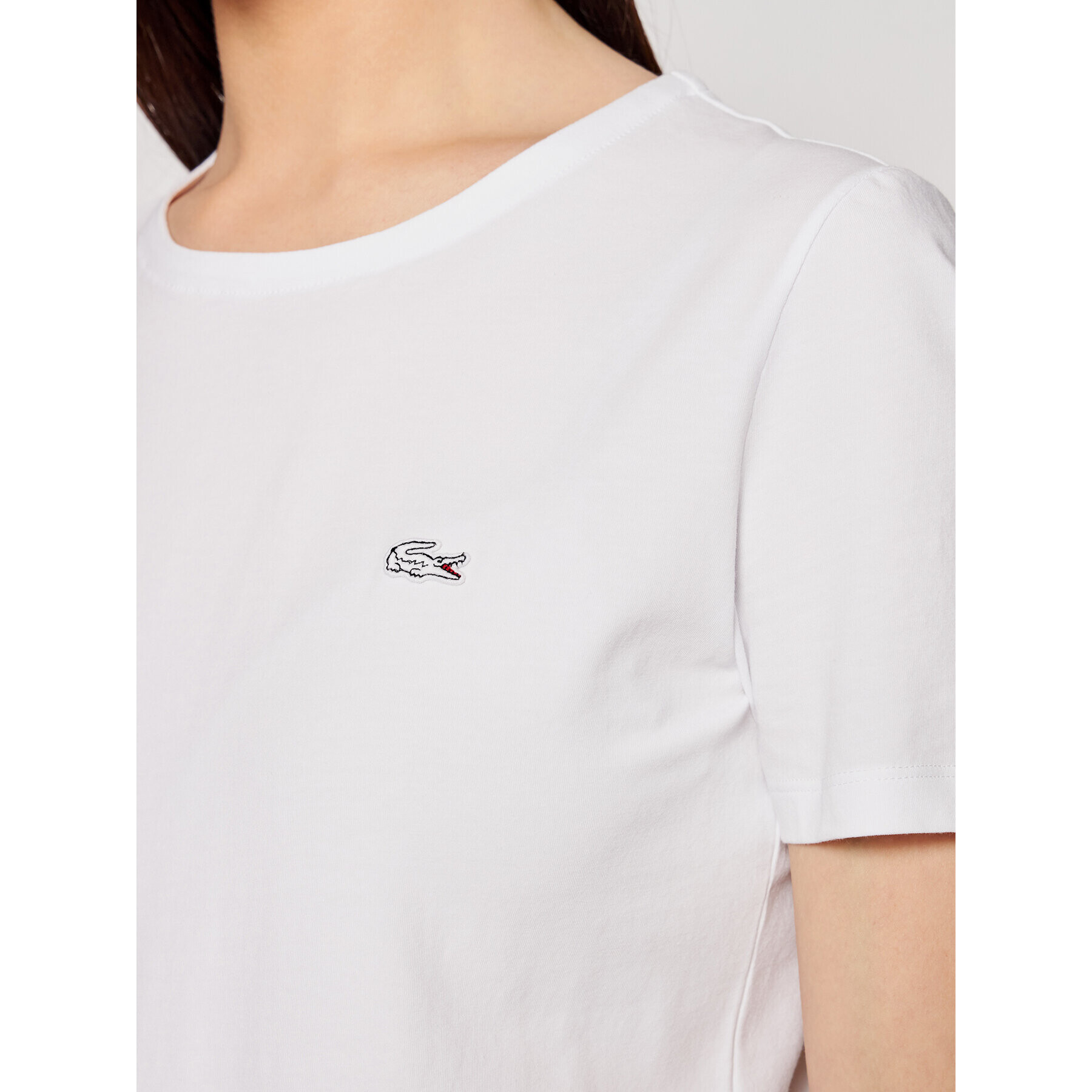 Lacoste Tricou TF0998 Alb Regular Fit - Pled.ro