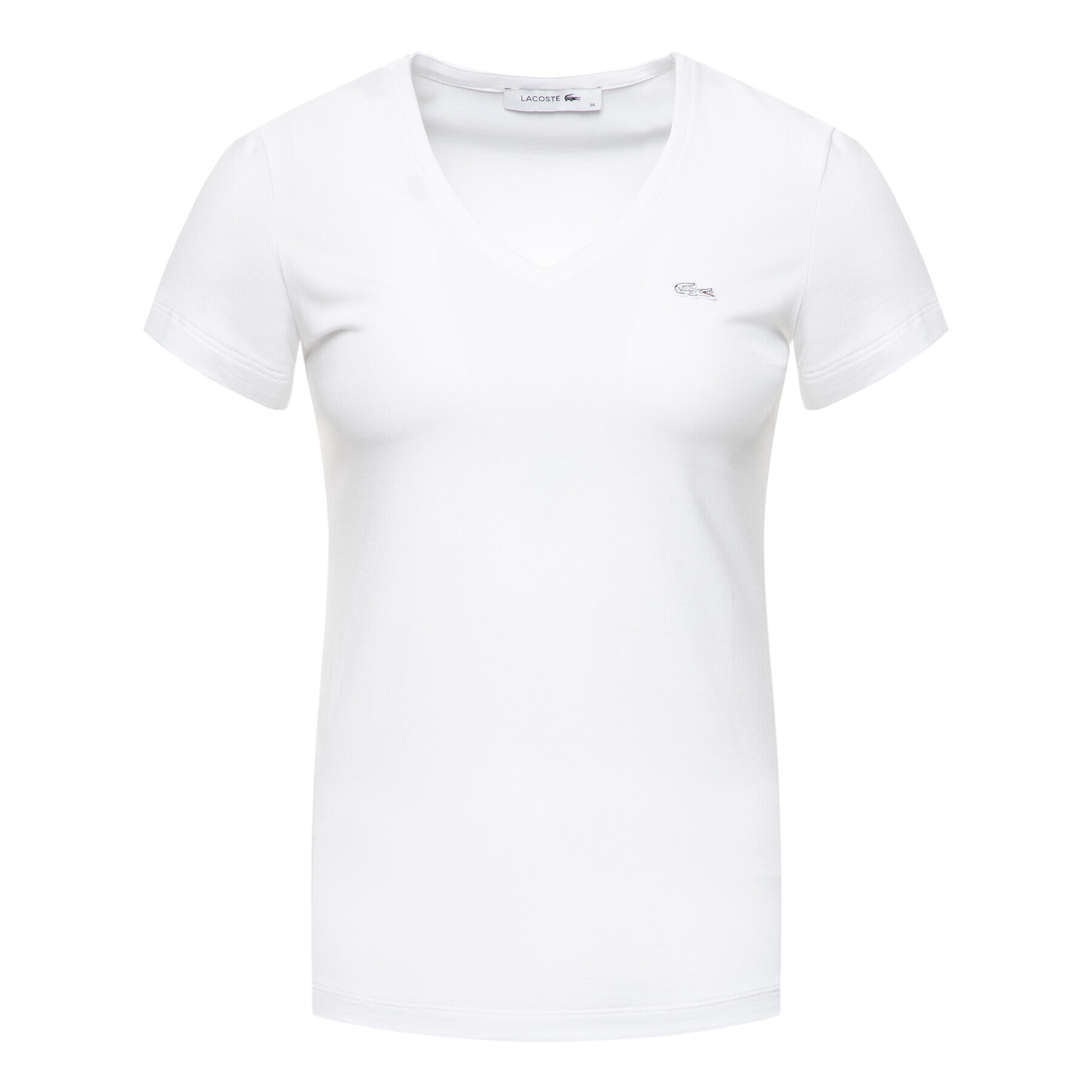 Lacoste Tricou TF0999 Alb Slim Fit - Pled.ro