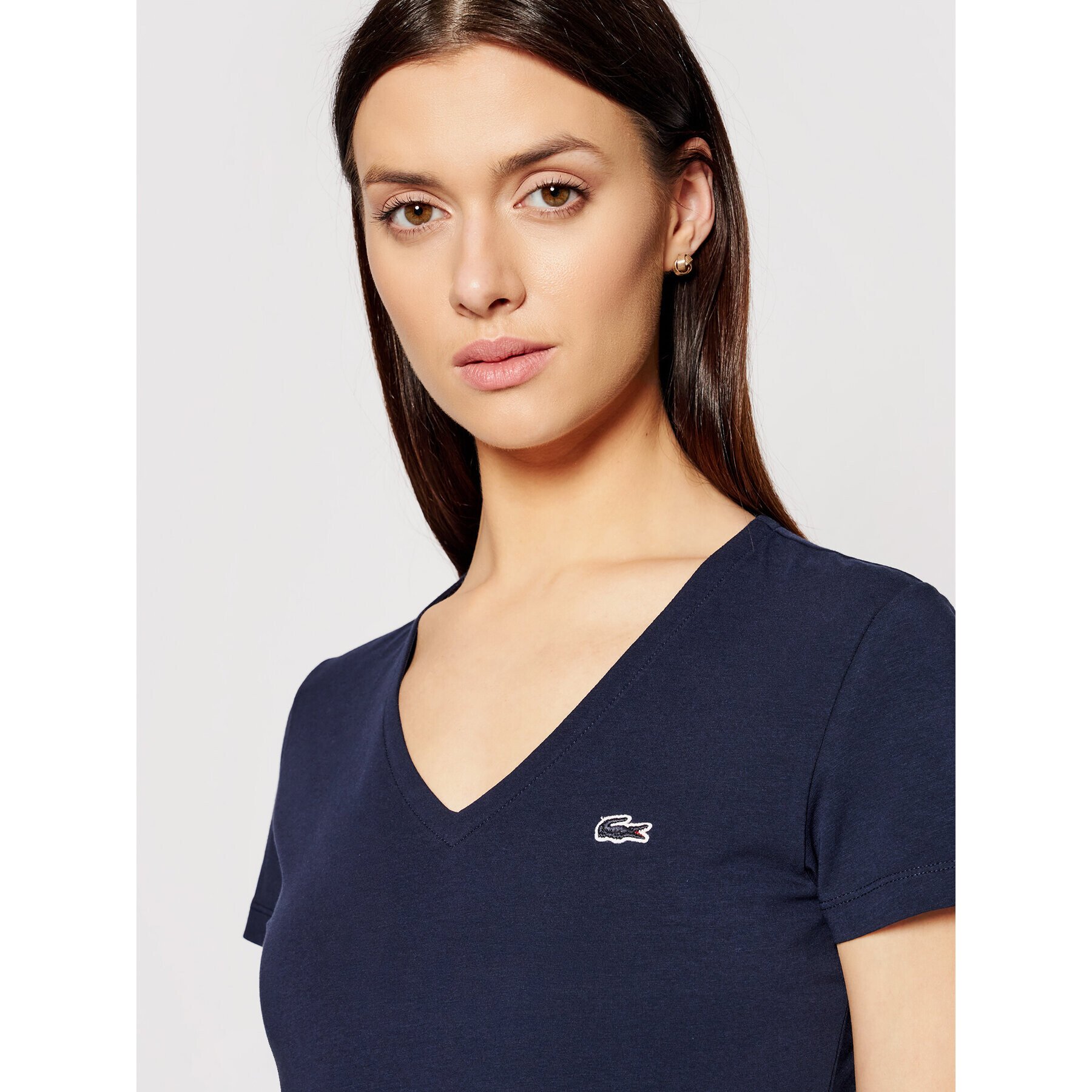 Lacoste Tricou TF0999 Bleumarin Regular Fit - Pled.ro