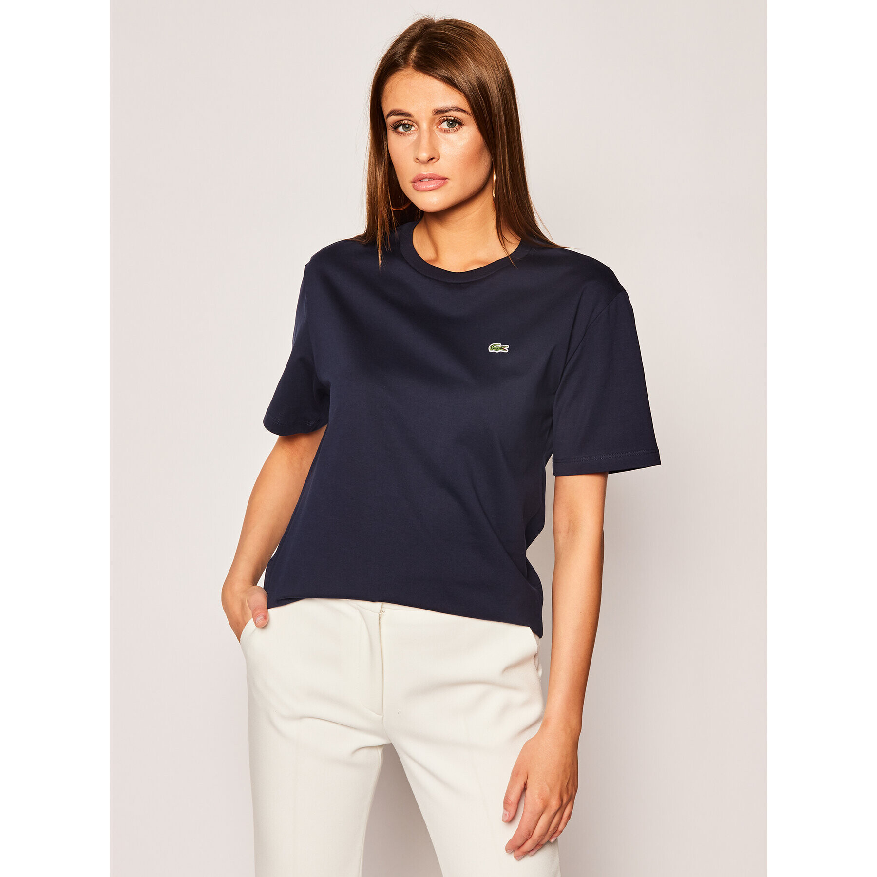 Lacoste Tricou TF5441 Bleumarin Regular Fit - Pled.ro