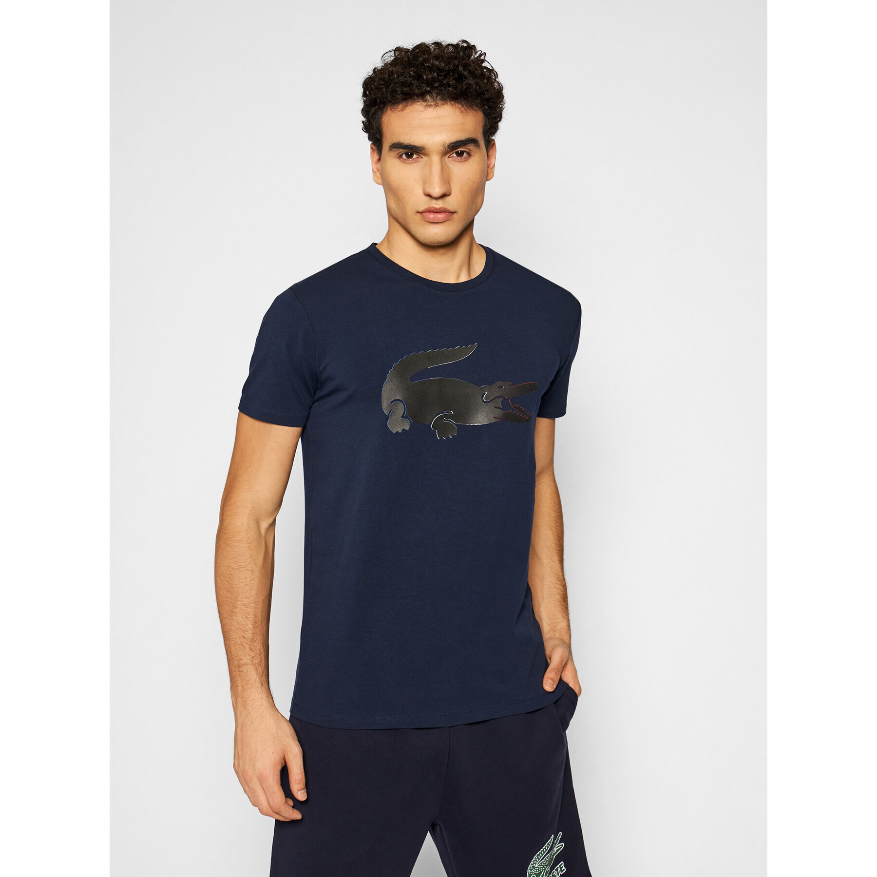 Lacoste Tricou TH0139 Bleumarin Slim Fit - Pled.ro