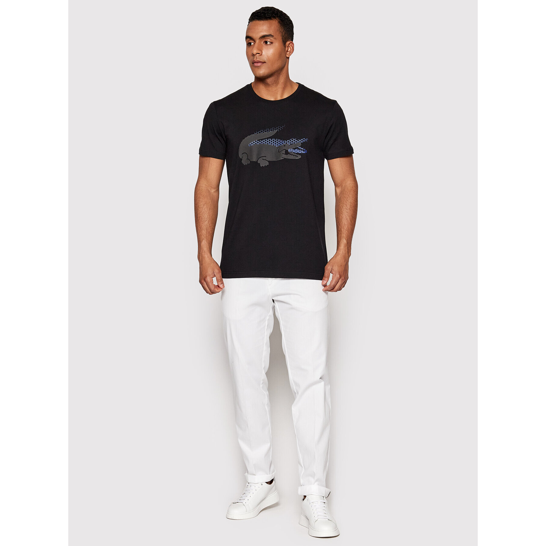 Lacoste Tricou TH0204 Negru Slim Fit - Pled.ro