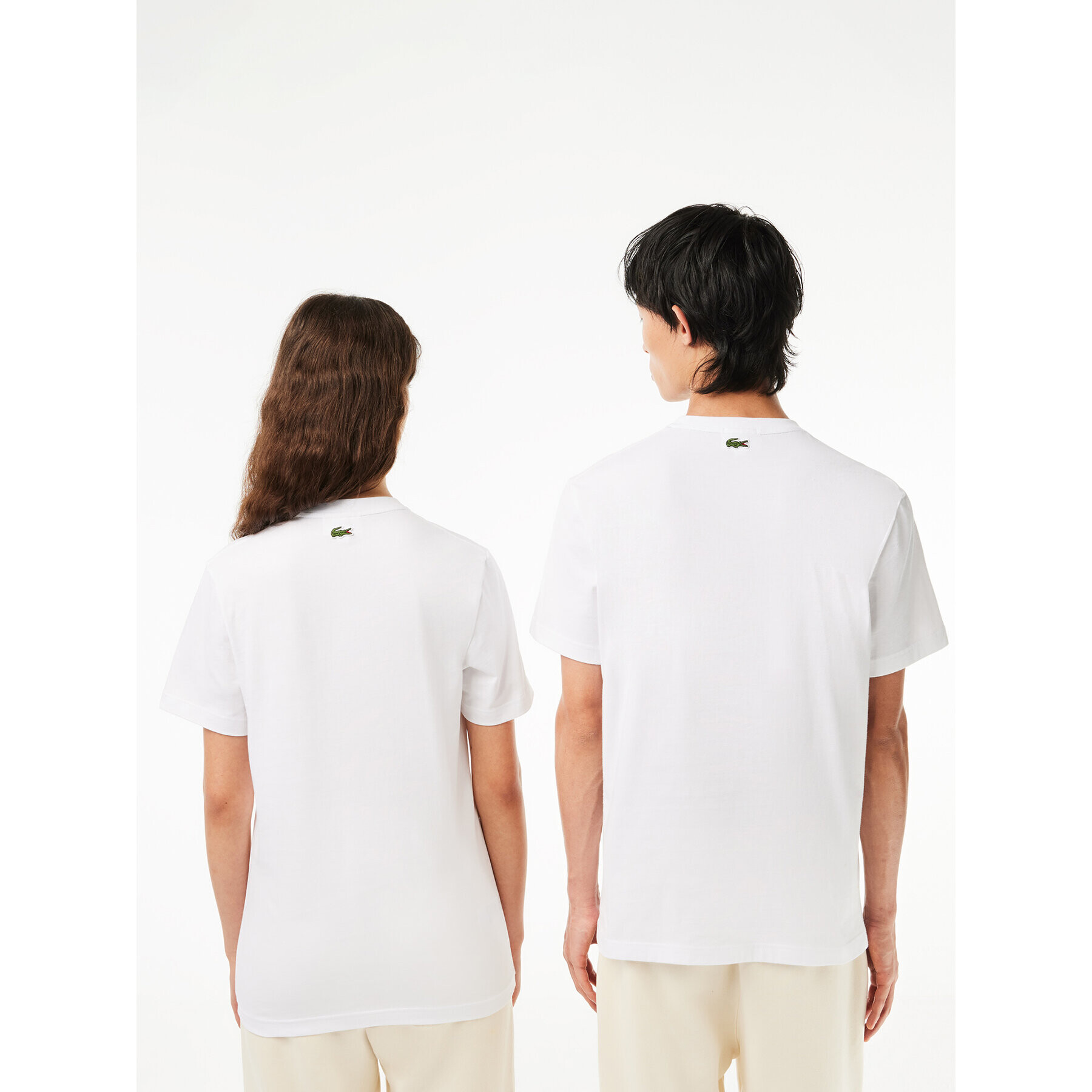 Lacoste Tricou TH1147 Alb Regular Fit - Pled.ro