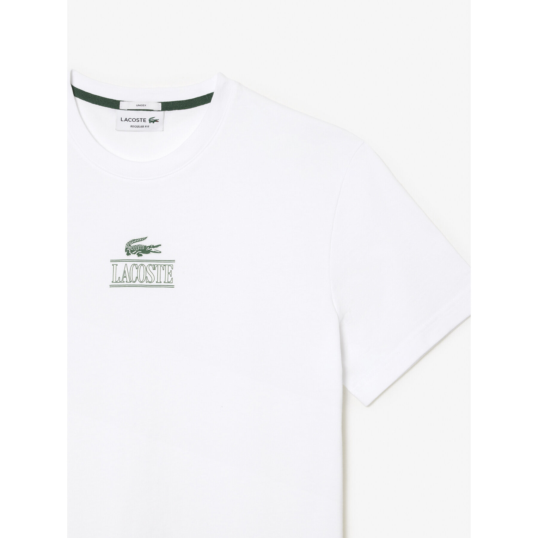 Lacoste Tricou TH1147 Alb Regular Fit - Pled.ro