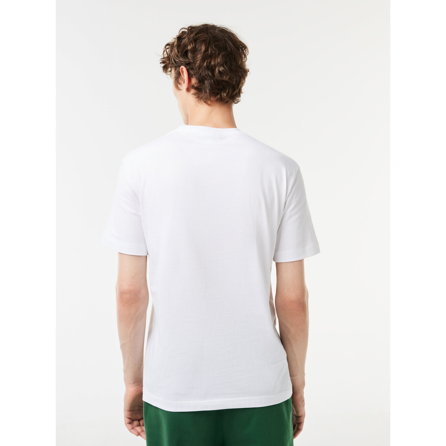 Lacoste Tricou TH1285 Alb Regular Fit - Pled.ro