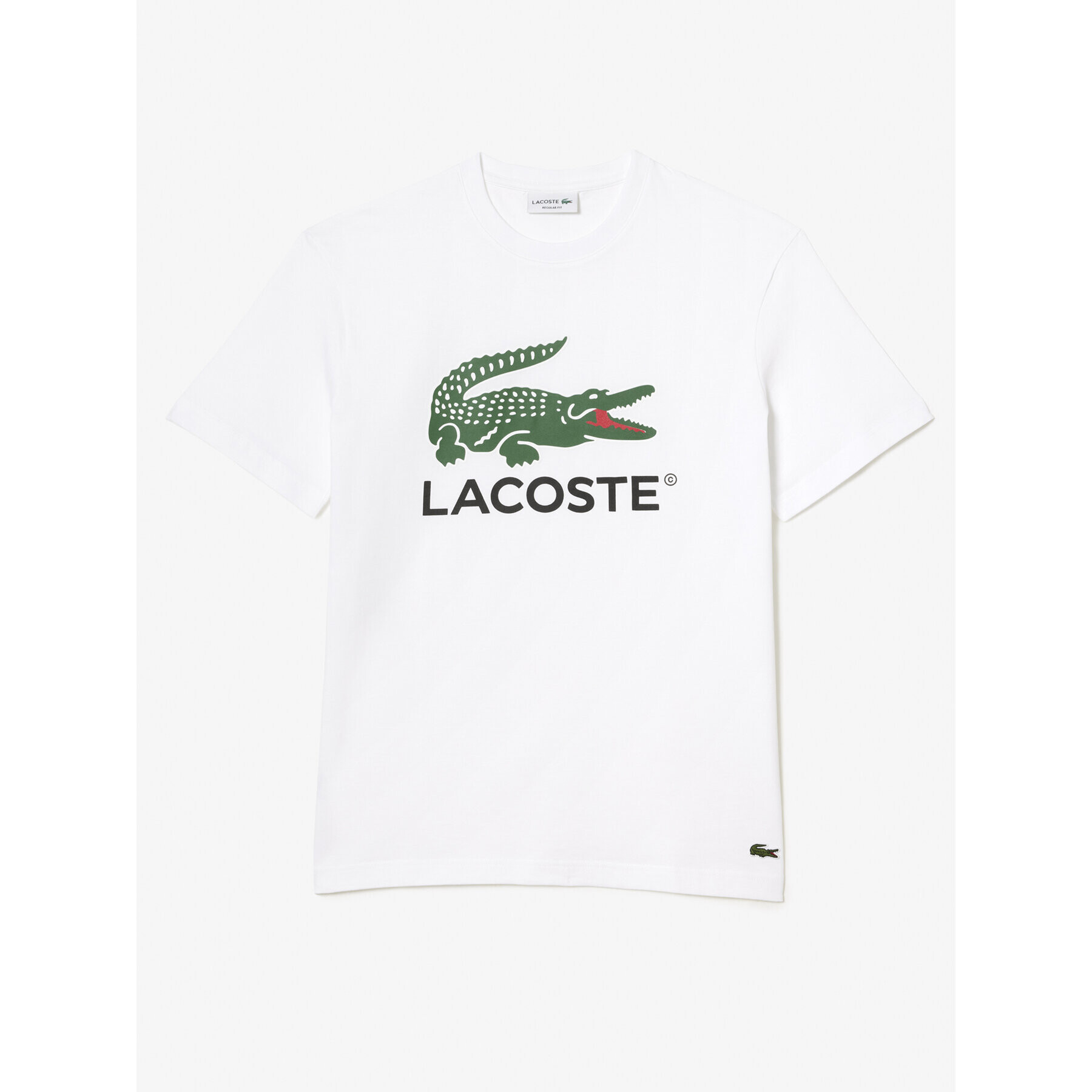 Lacoste Tricou TH1285 Alb Regular Fit - Pled.ro