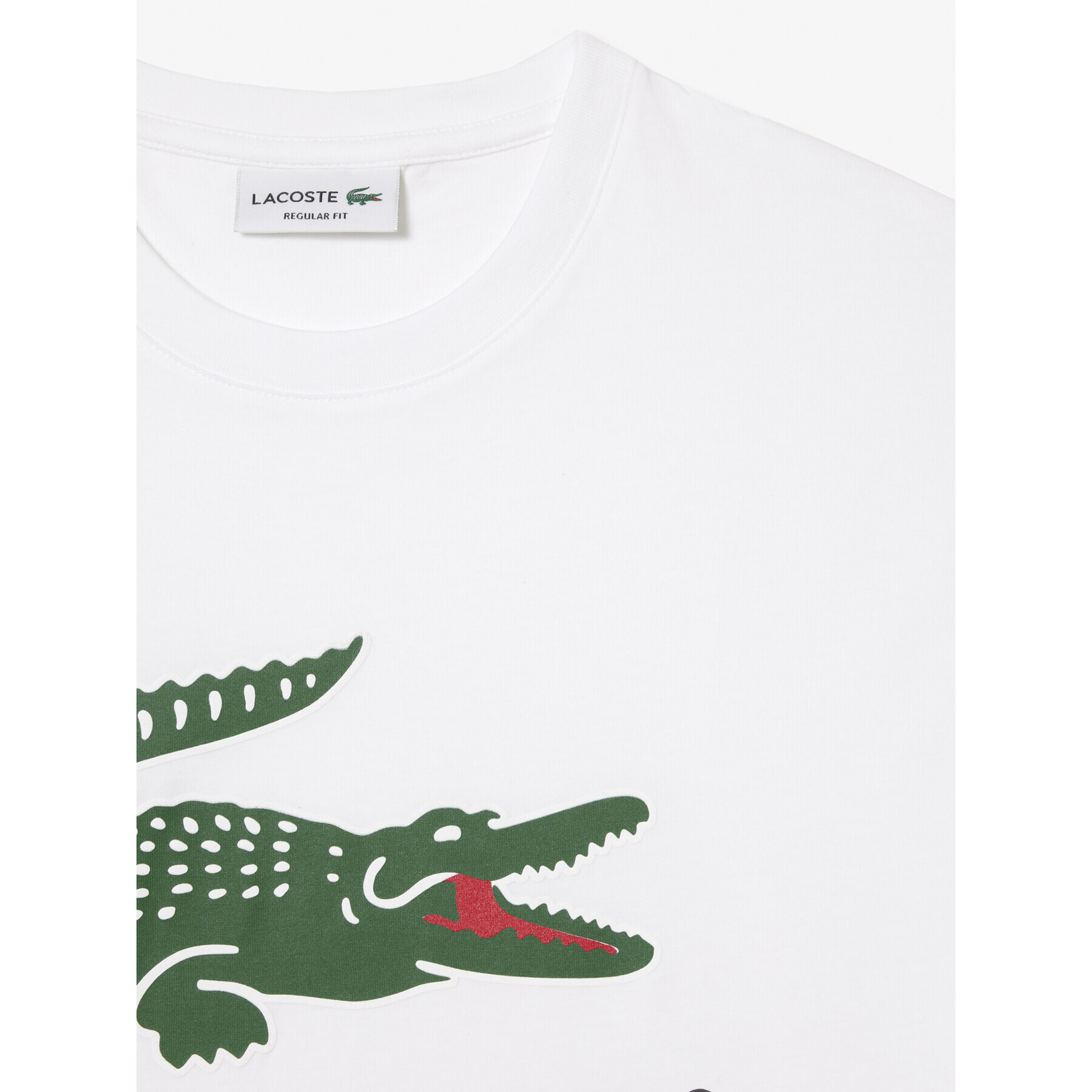 Lacoste Tricou TH1285 Alb Regular Fit - Pled.ro