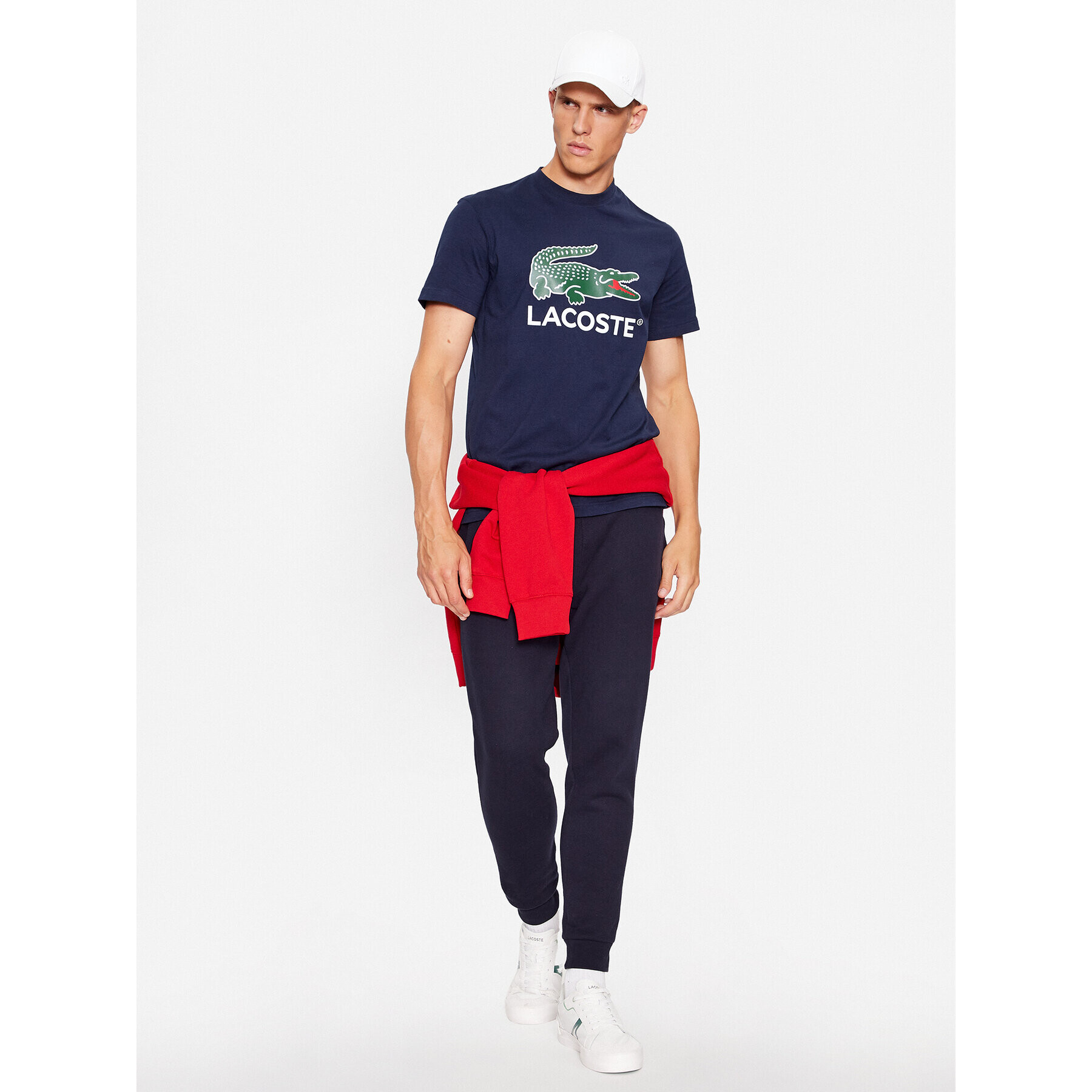 Lacoste Tricou TH1285 Bleumarin Regular Fit - Pled.ro