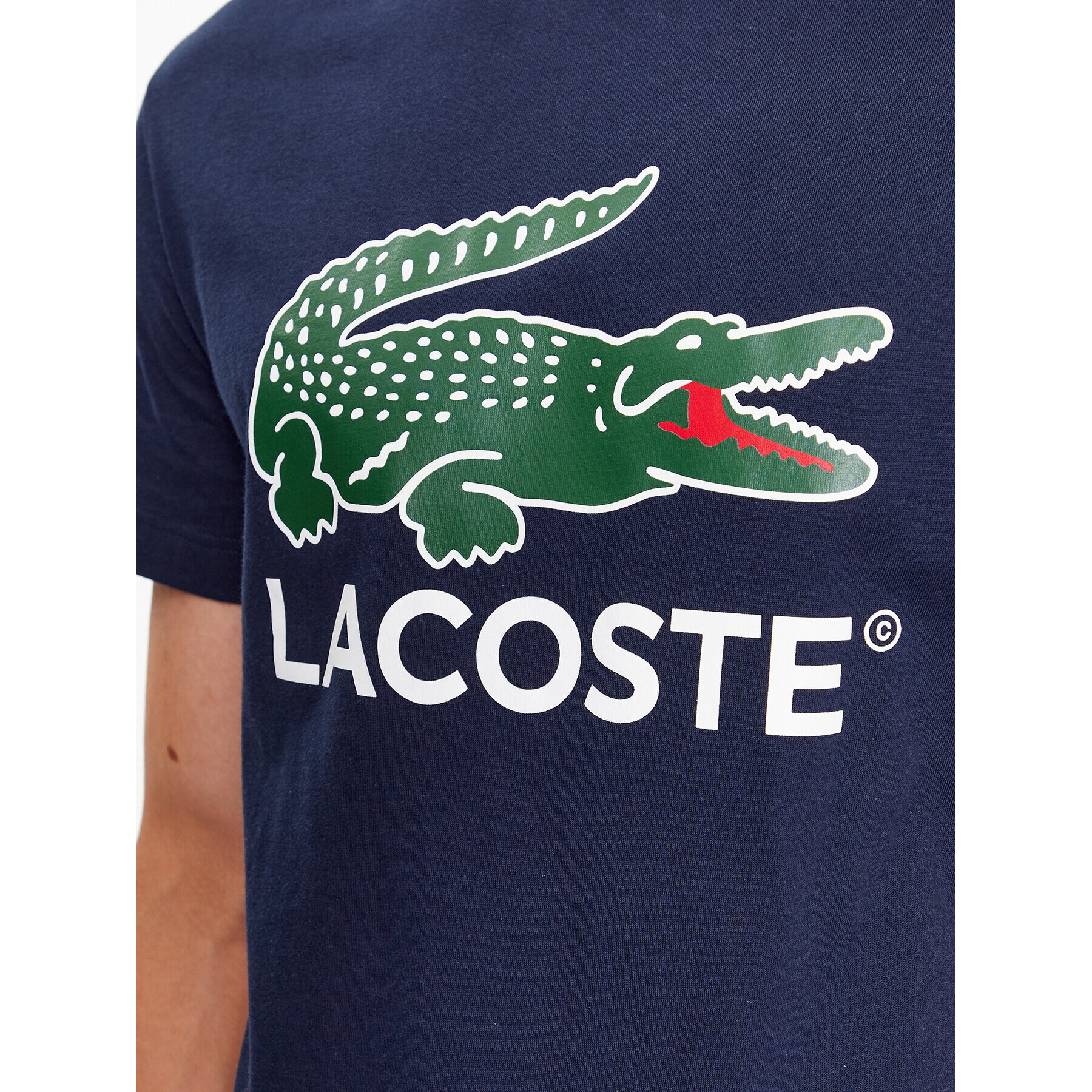 Lacoste Tricou TH1285 Bleumarin Regular Fit - Pled.ro