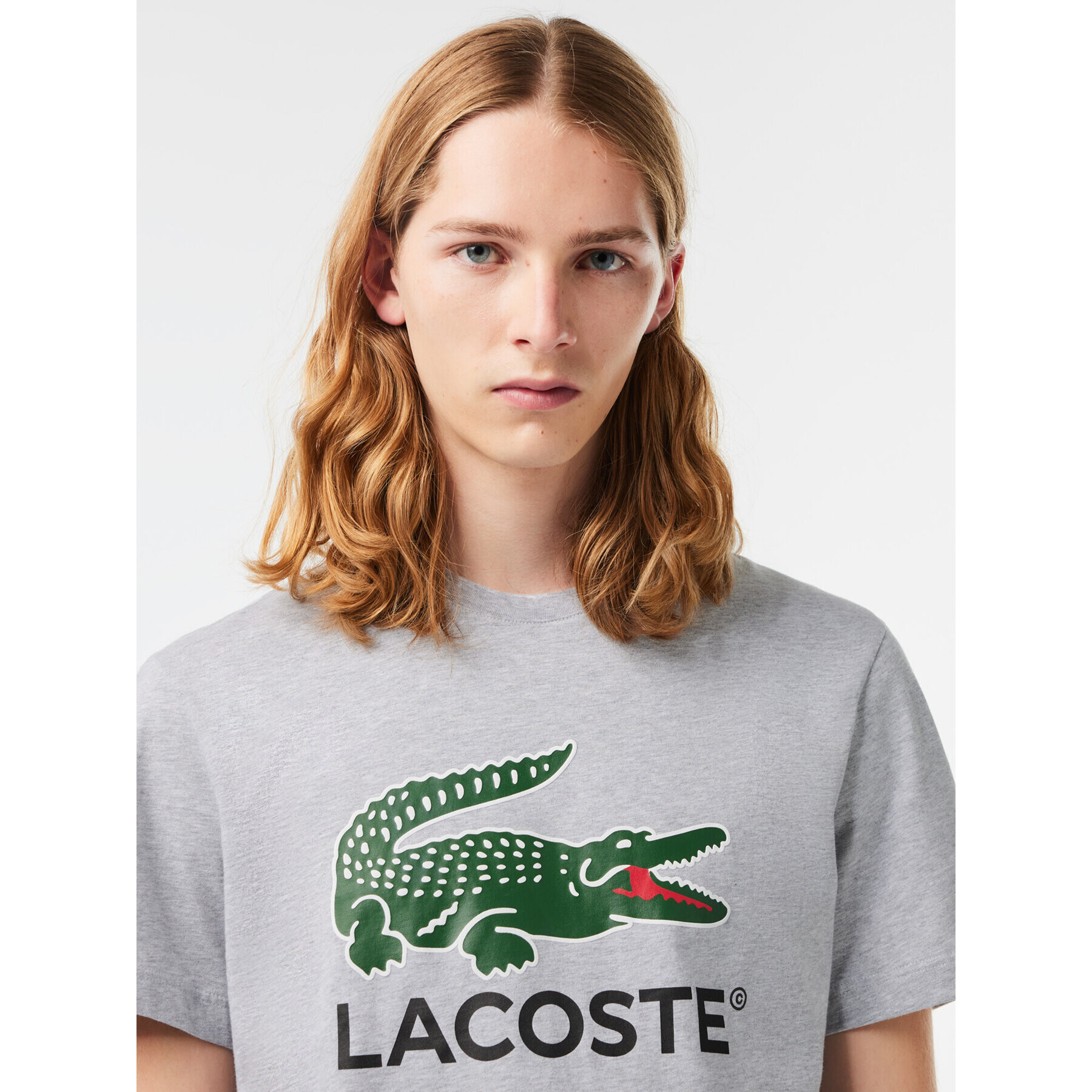 Lacoste Tricou TH1285 Gri Regular Fit - Pled.ro