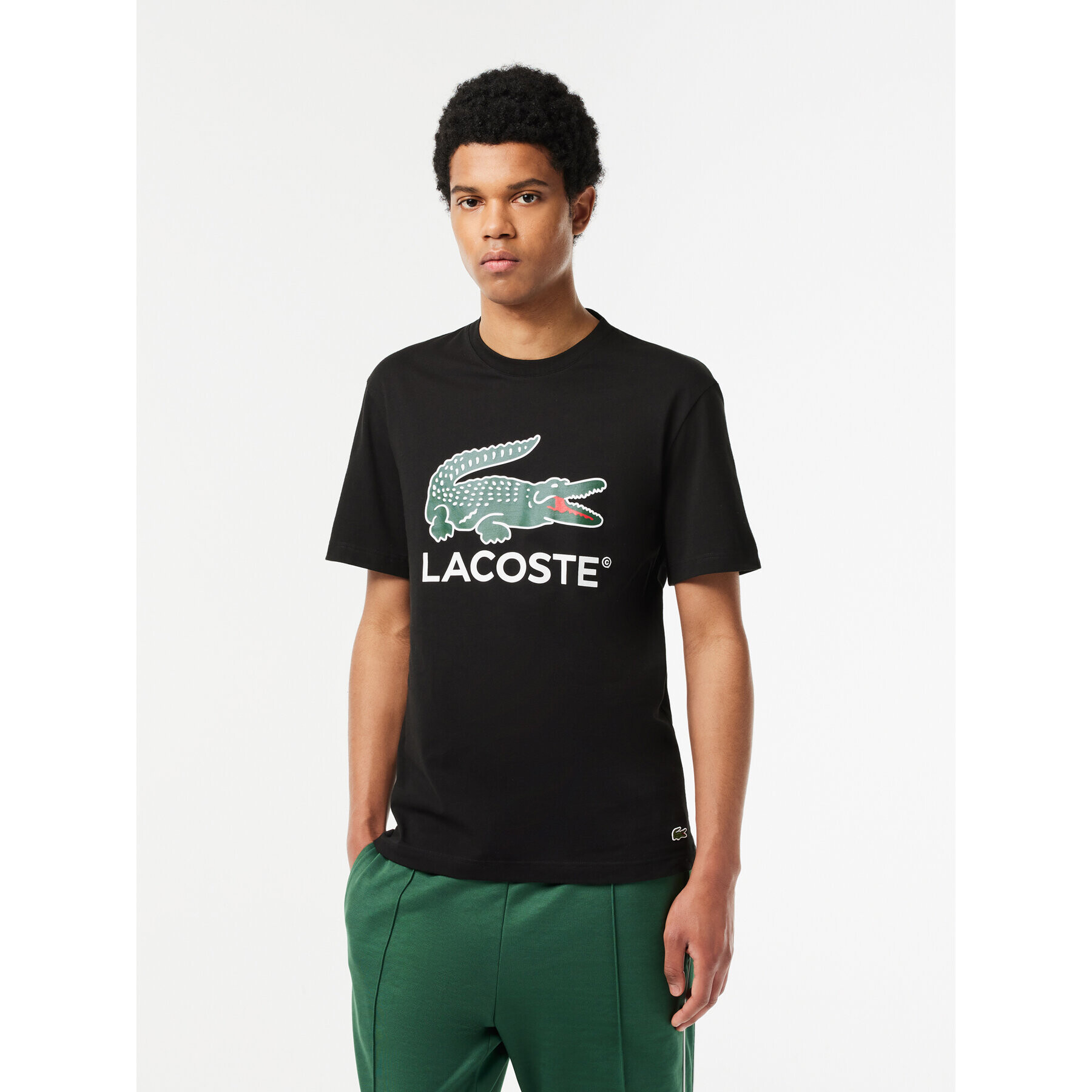 Lacoste Tricou TH1285 Negru Regular Fit - Pled.ro