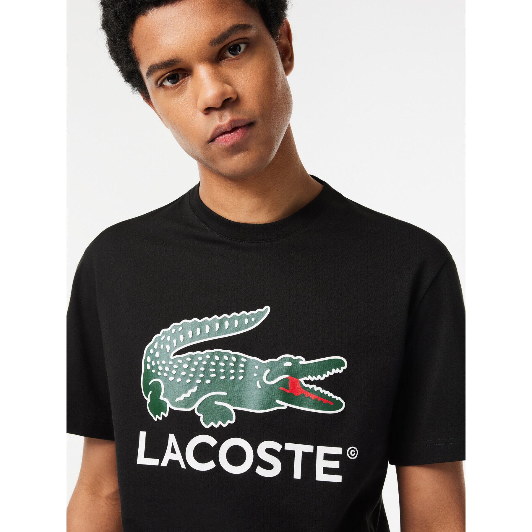 Lacoste Tricou TH1285 Negru Regular Fit - Pled.ro