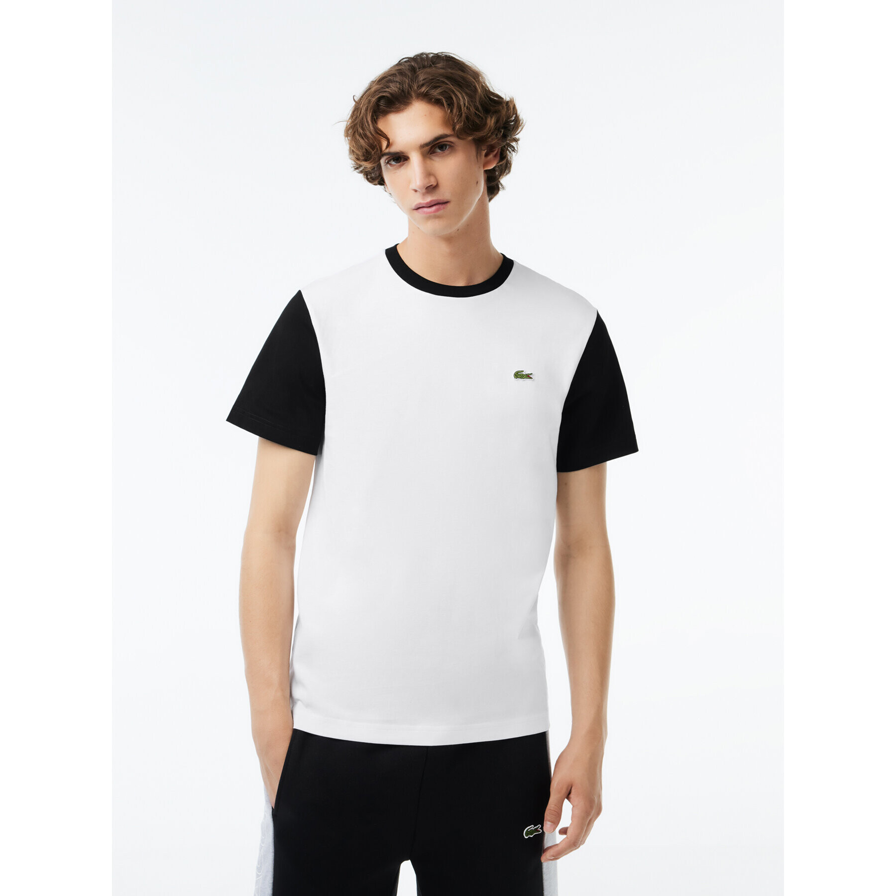 Lacoste Tricou TH1298 Alb Regular Fit - Pled.ro