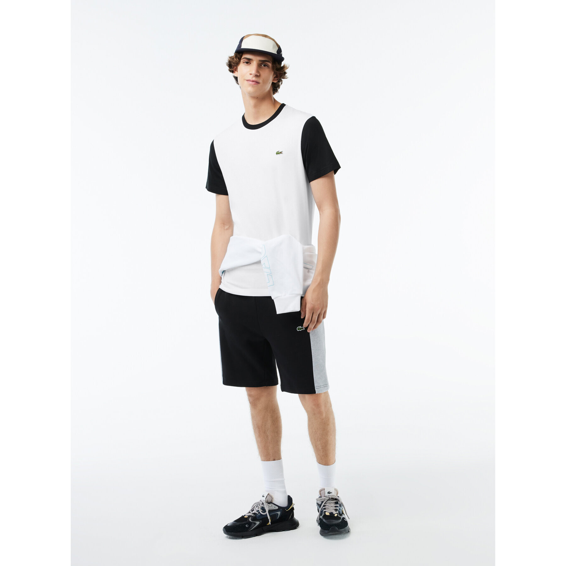 Lacoste Tricou TH1298 Alb Regular Fit - Pled.ro