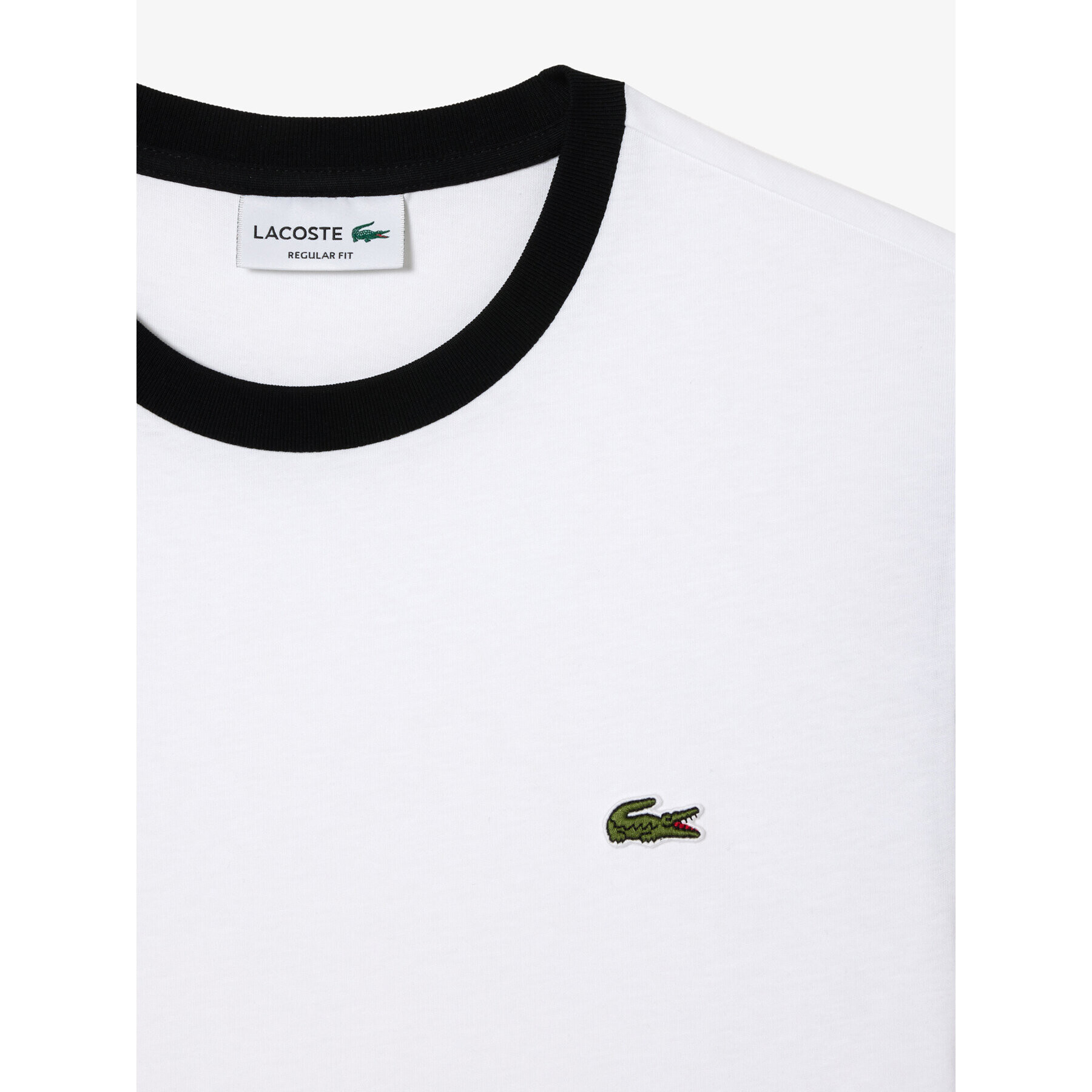 Lacoste Tricou TH1298 Alb Regular Fit - Pled.ro