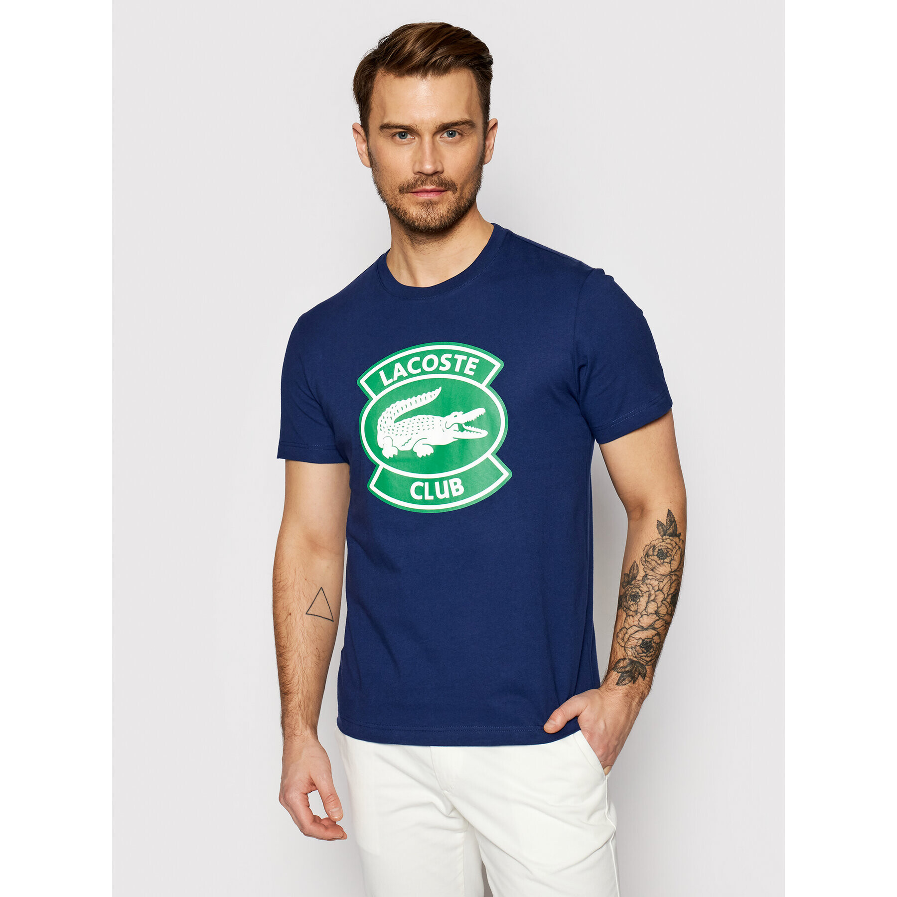 Lacoste Tricou TH1786 Bleumarin Regular Fit - Pled.ro