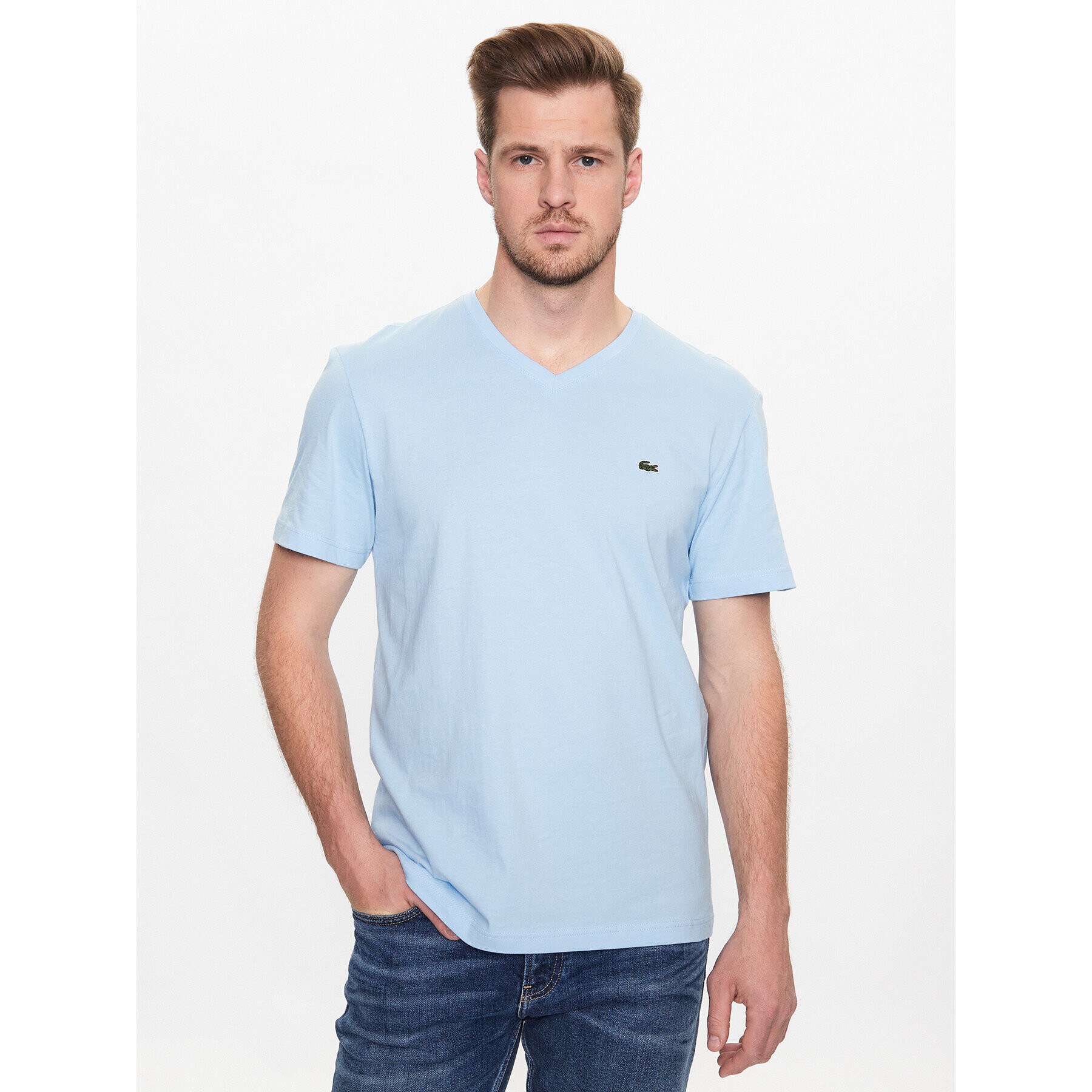 Lacoste Tricou TH2036 Albastru Regular Fit - Pled.ro