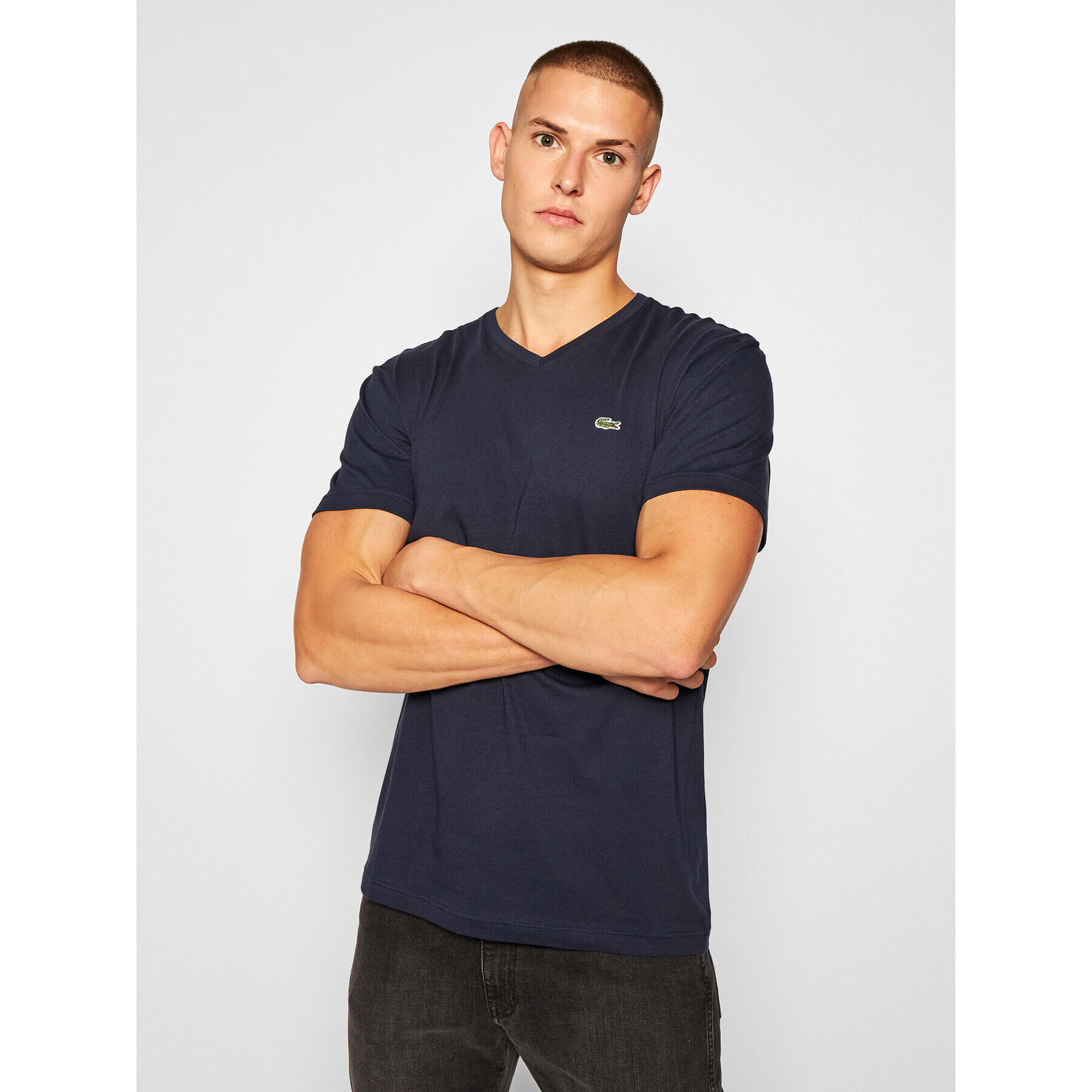 Lacoste Tricou TH2036 Bleumarin Regular Fit - Pled.ro