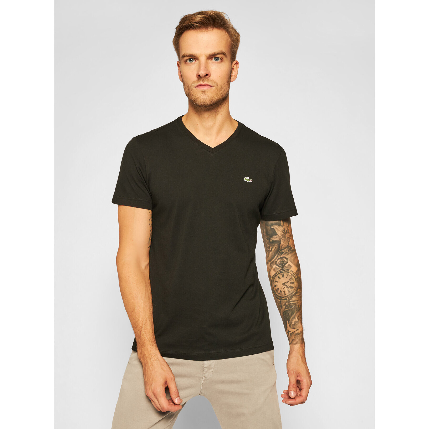 Lacoste Tricou TH2036 Negru Regular Fit - Pled.ro