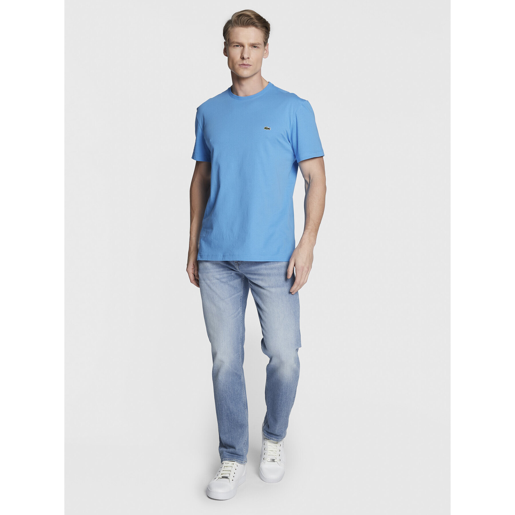 Lacoste Tricou TH2038 Albastru Regular Fit - Pled.ro