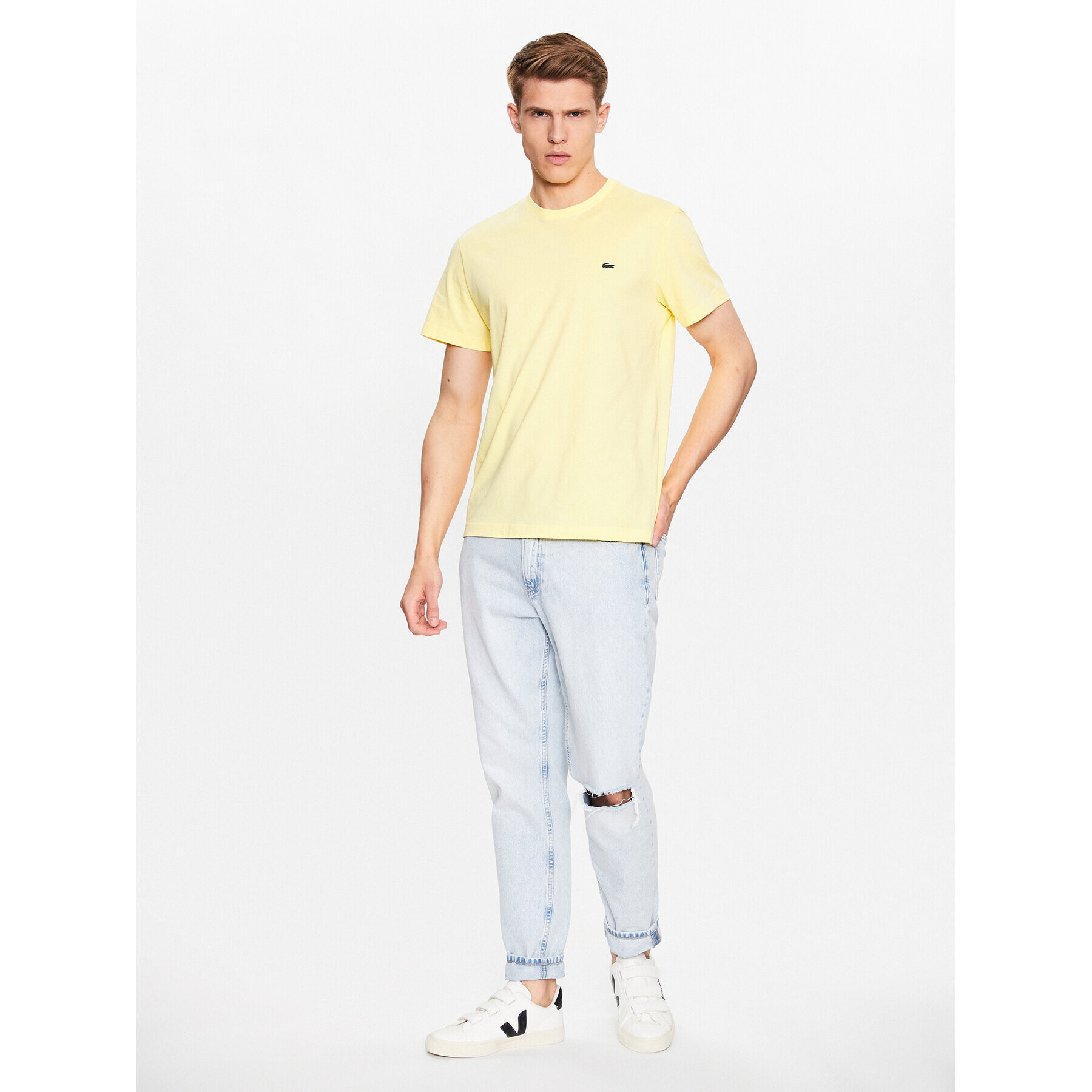 Lacoste Tricou TH2038 Galben Regular Fit - Pled.ro