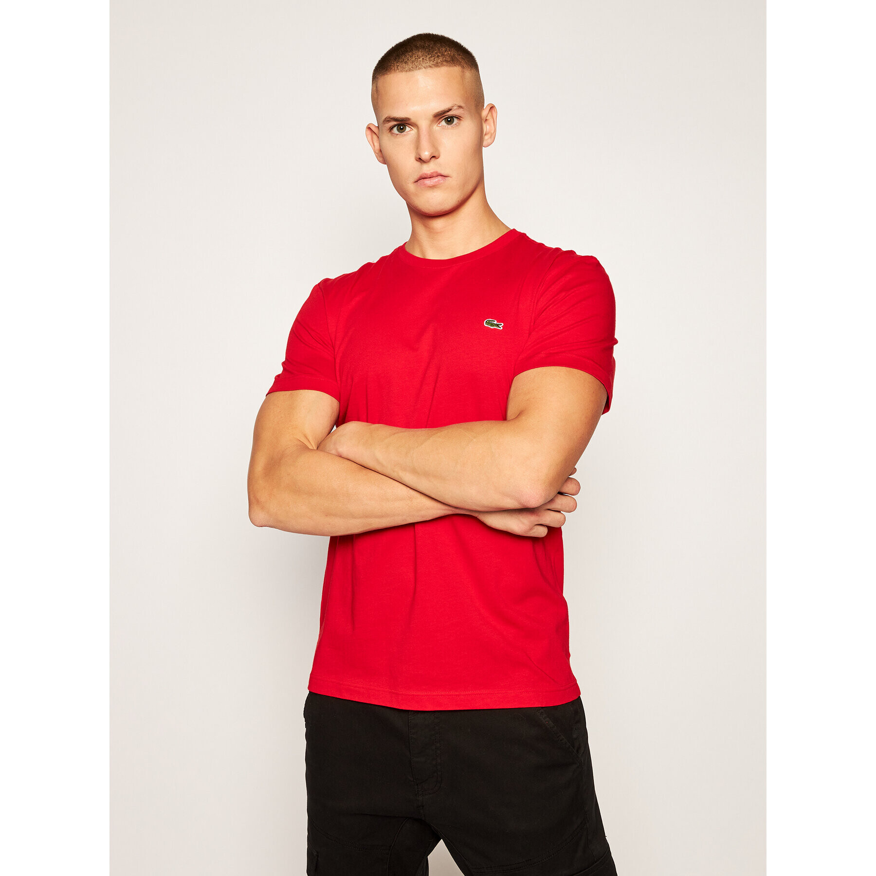 Lacoste Tricou TH2038 Roșu Regular Fit - Pled.ro